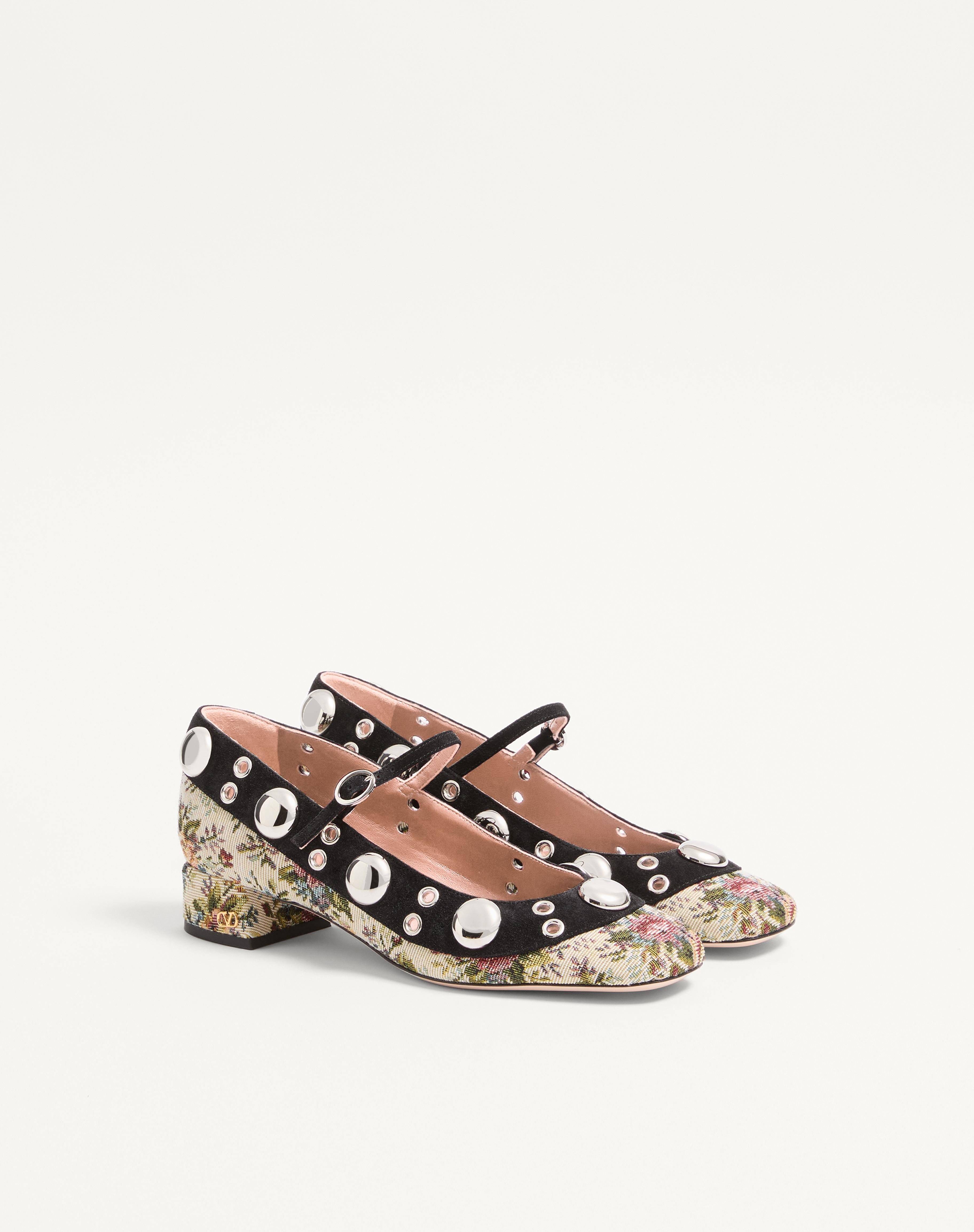 MARY-JANE NELLCÔTE PUMPS IN PAPIER FLORAL JACQUARD FABRIC 30MM - 3