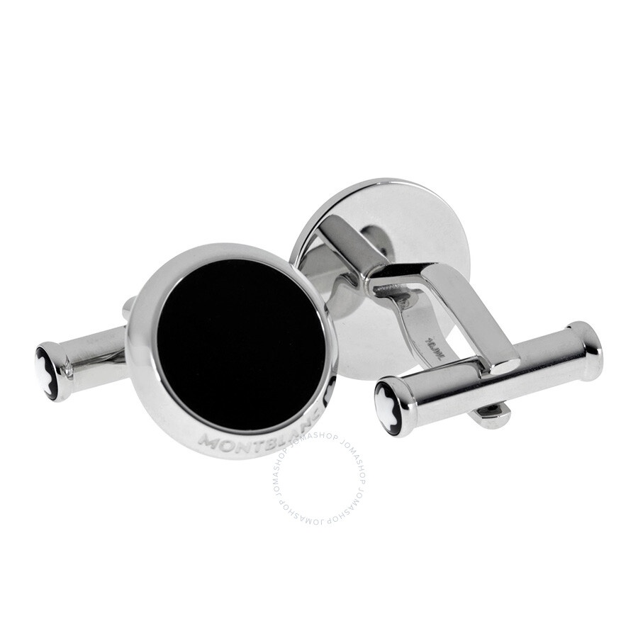 Montblanc Iconic Stainless Steel Black Onyx Cufflinks 112896 - 2