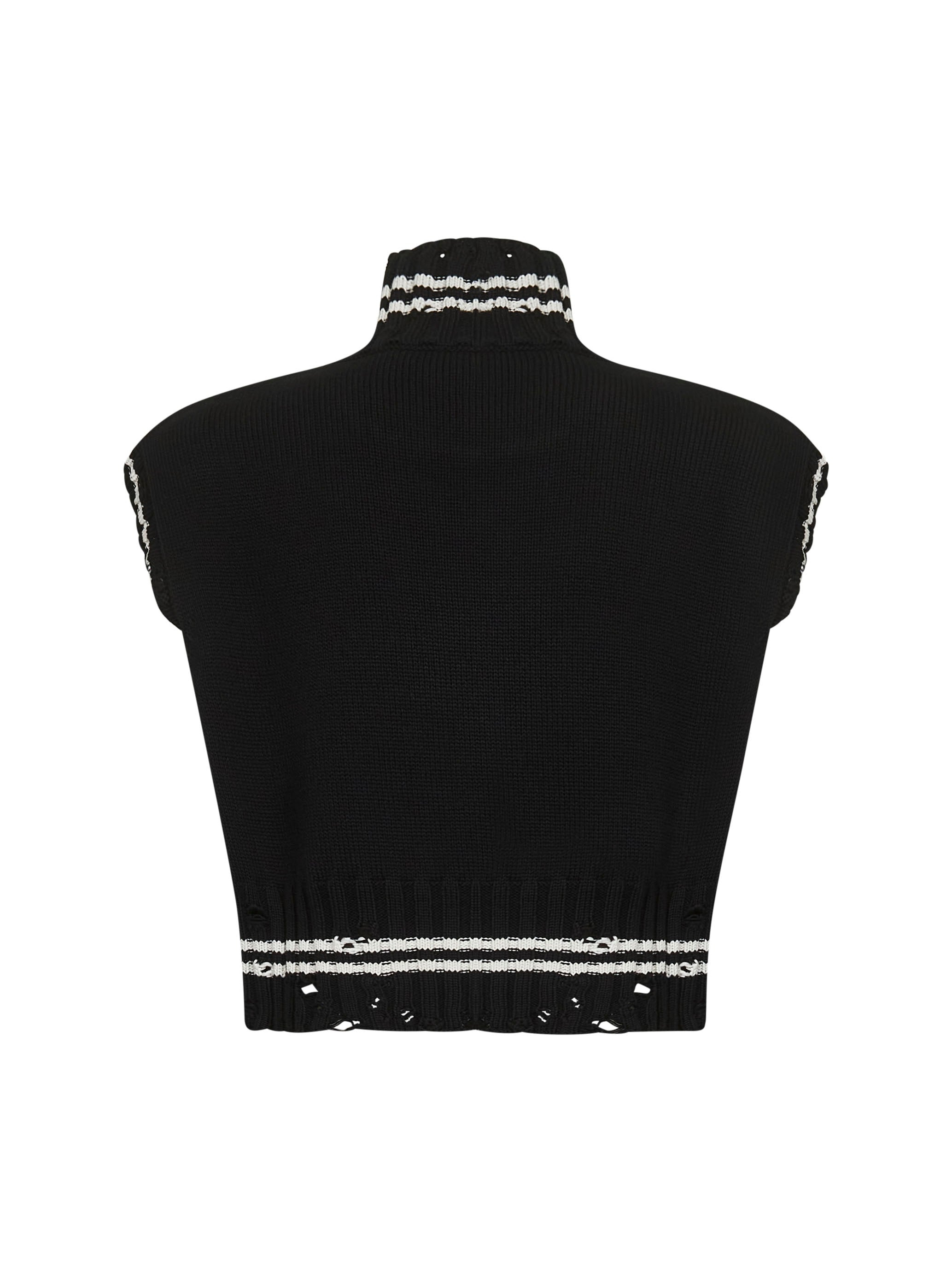 Marni Women Black Cotton Cropped Vest - 2