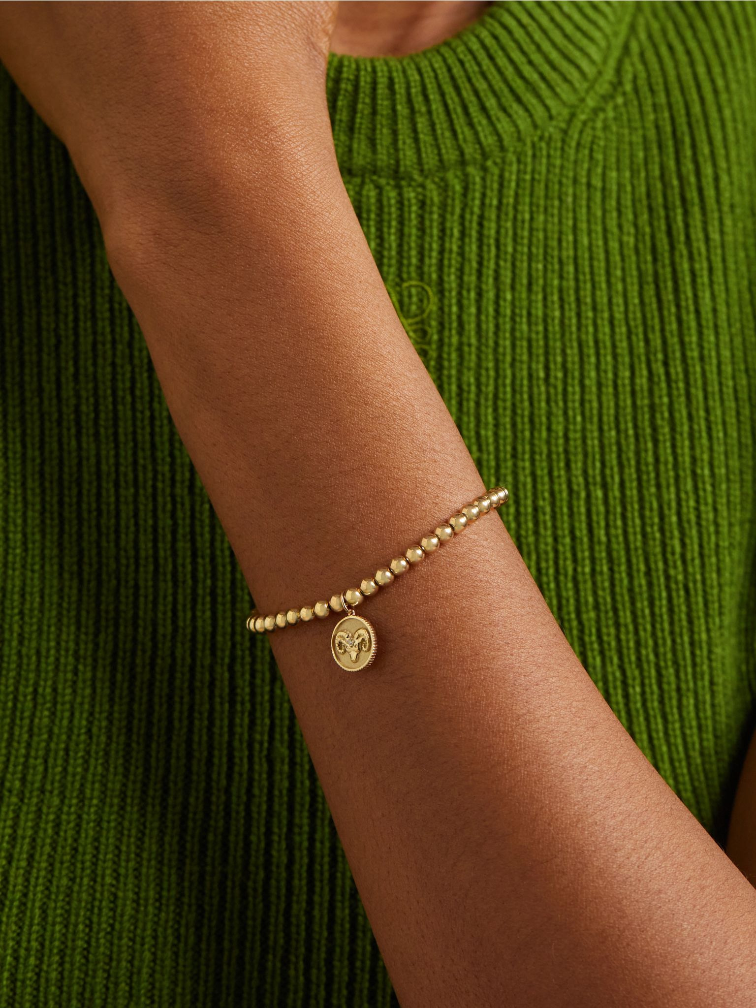 Taurus 14-karat gold diamond bracelet Gold - 2