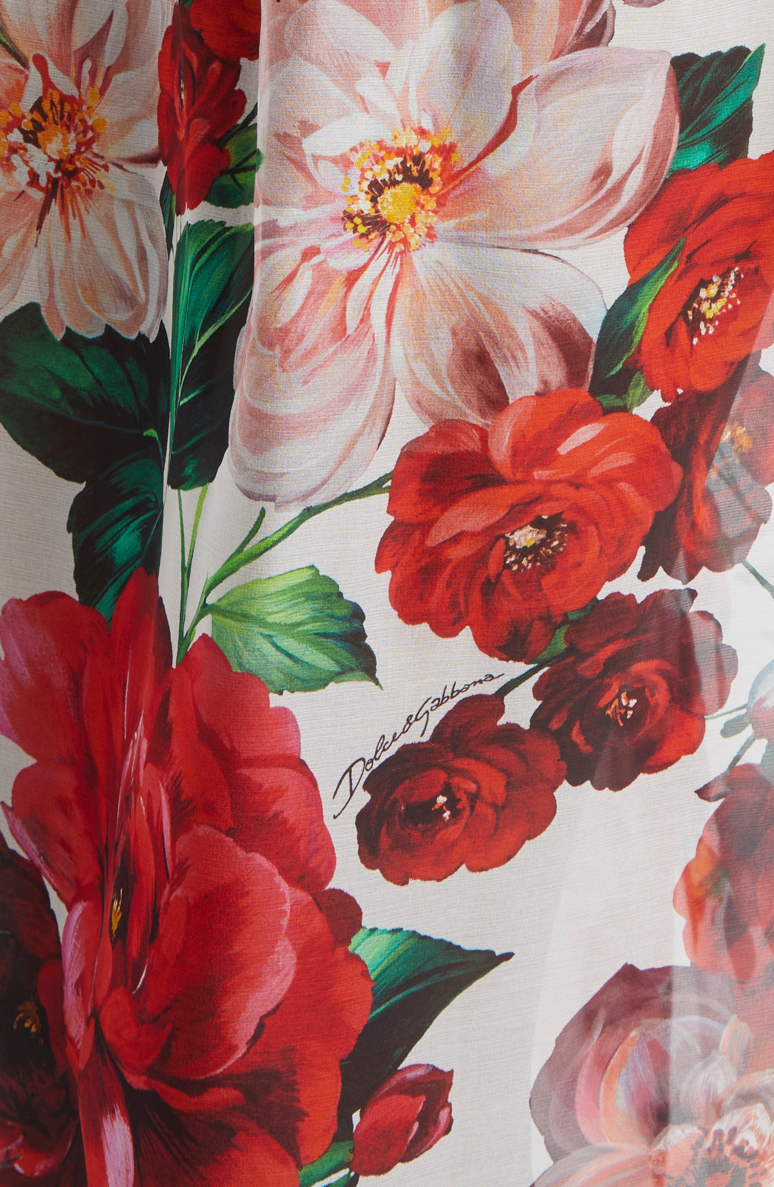 Dolce&Gabbana Floral Print Silk Chiffon Skirt in Ha5Pd B.rose Antiche F.bco at Nordstrom - 7