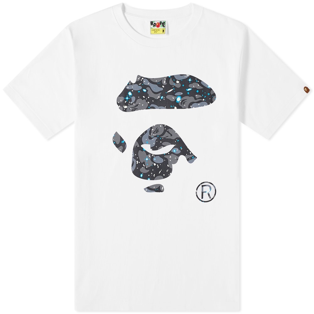 A Bathing Ape Space Camo Ape Face Tee - 1