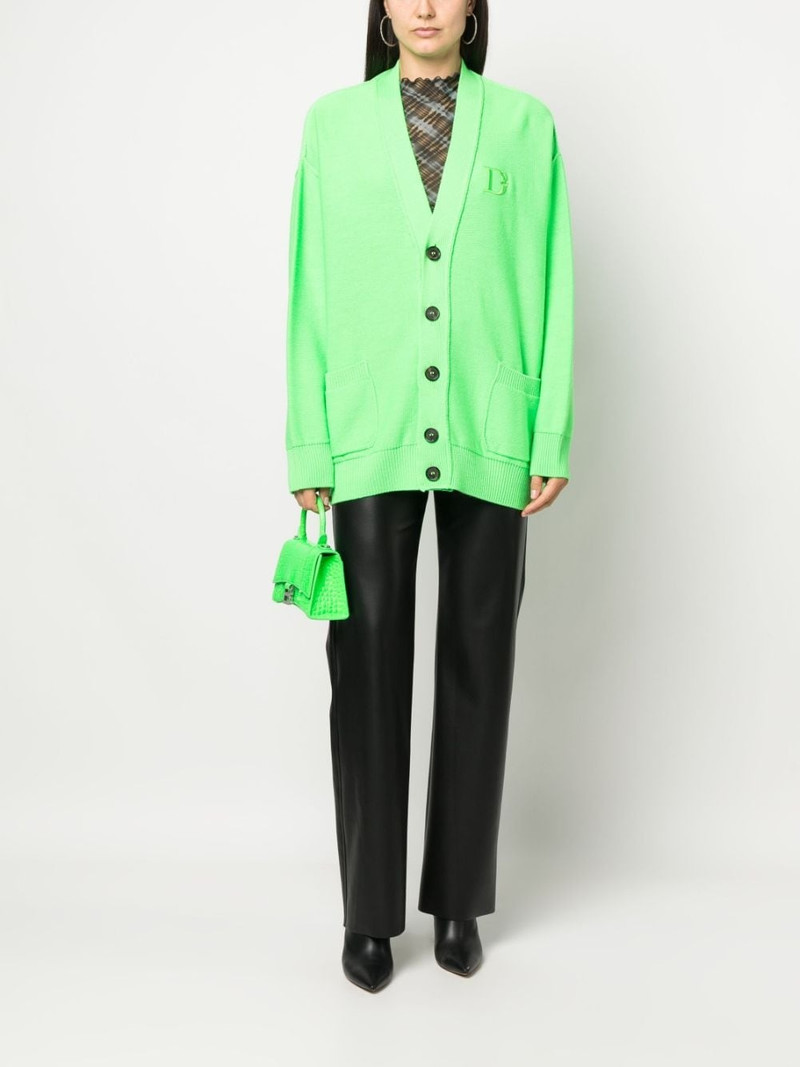 DSQUARED2 embroidered-logo virgin wool cardigan outlook