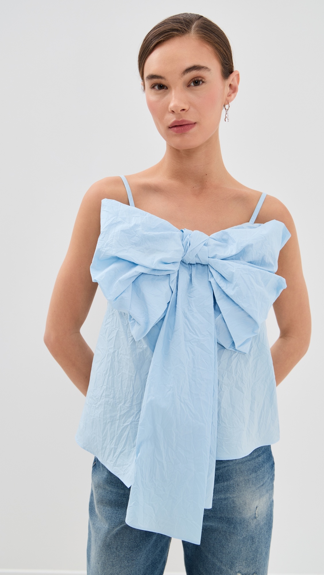 Tanessa Crinkled Cotton Poplin Top - 6