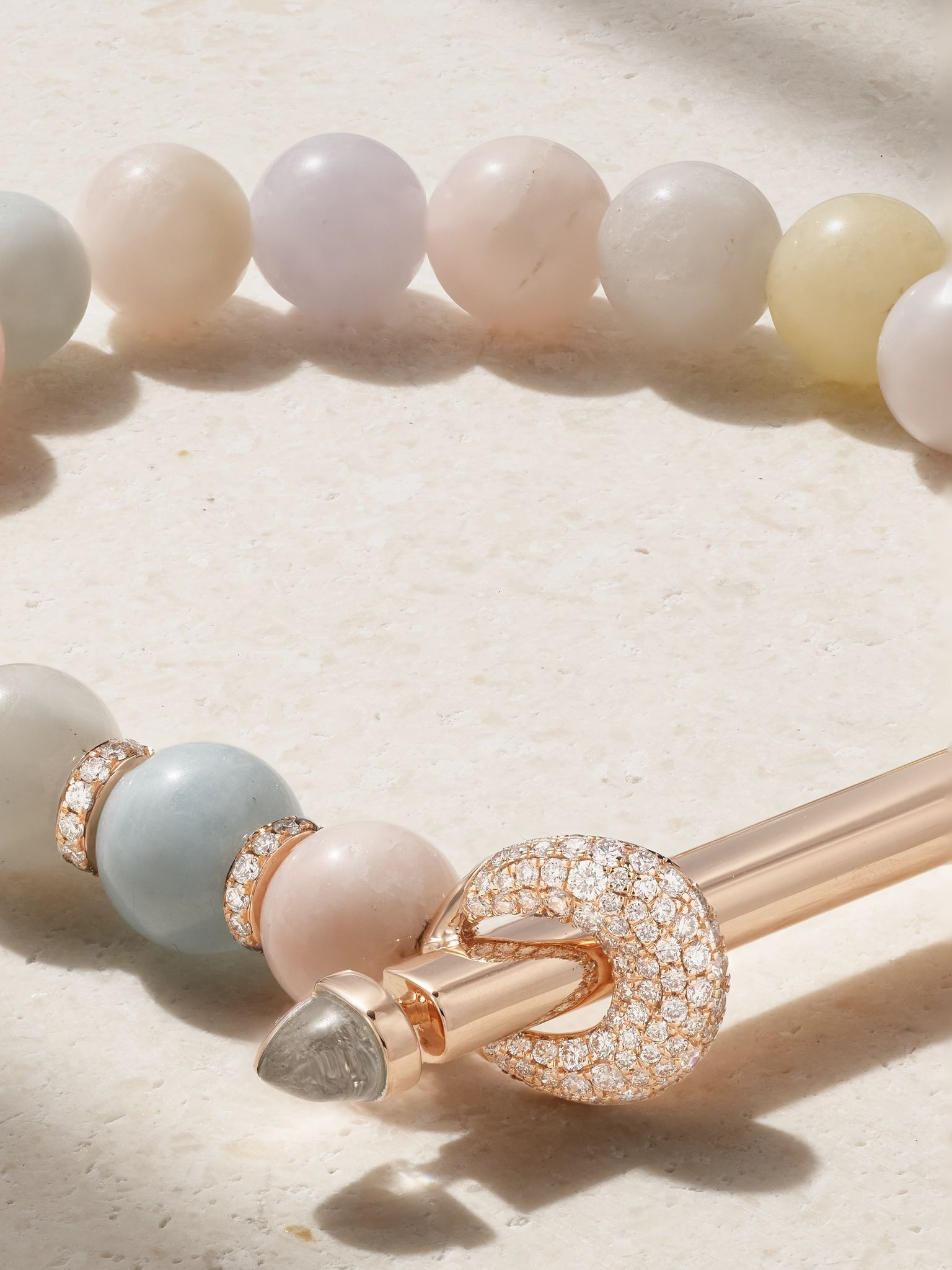 Chakra 18-karat rose gold multi-stone bracelet Gold - 4