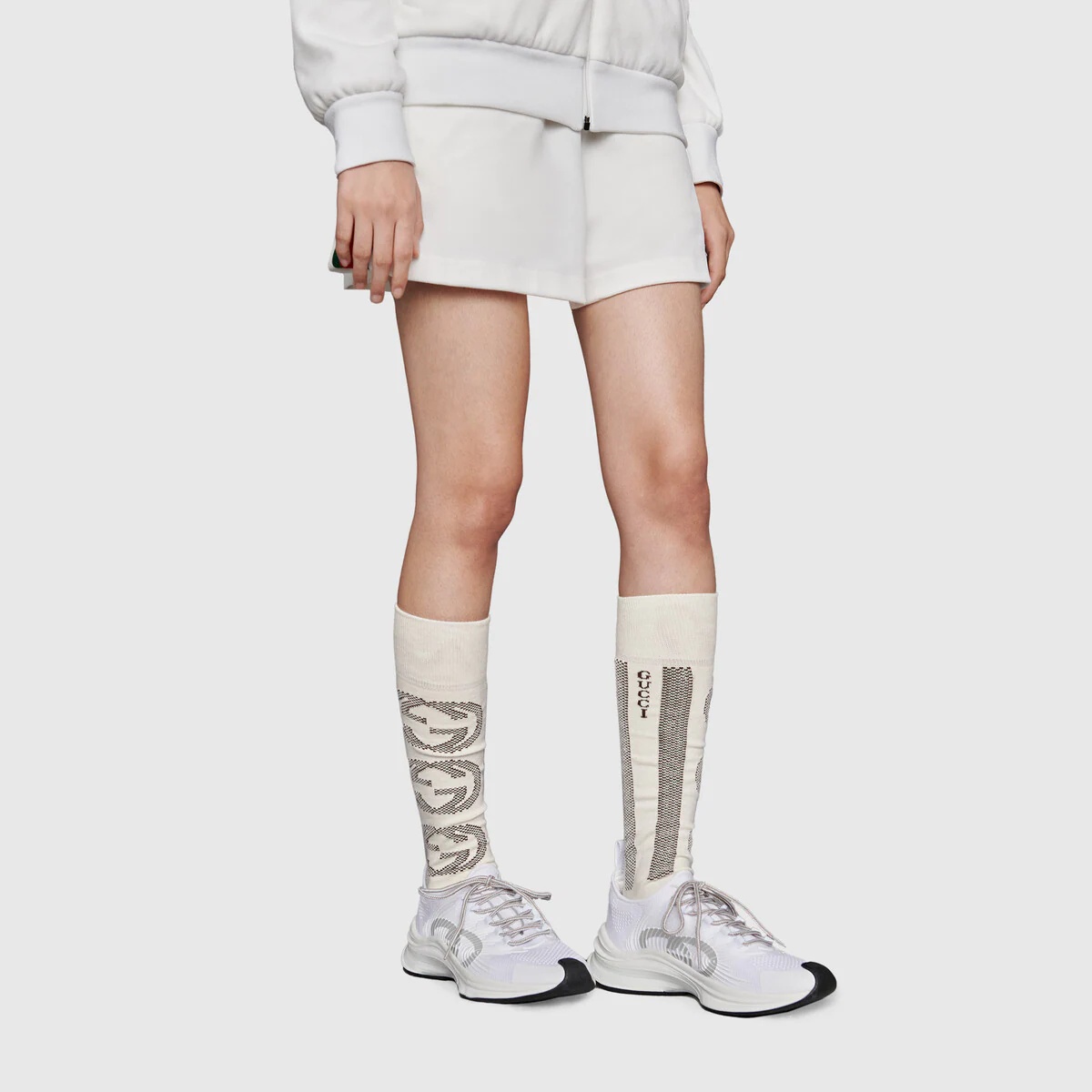 Interlocking G stripe cotton socks - 4