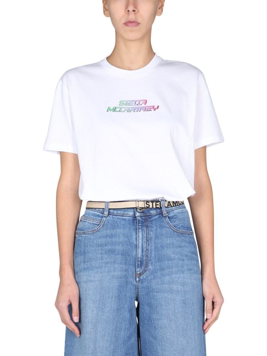 STELLA MCCARTNEY T-SHIRT WITH GEL LOGO - 1