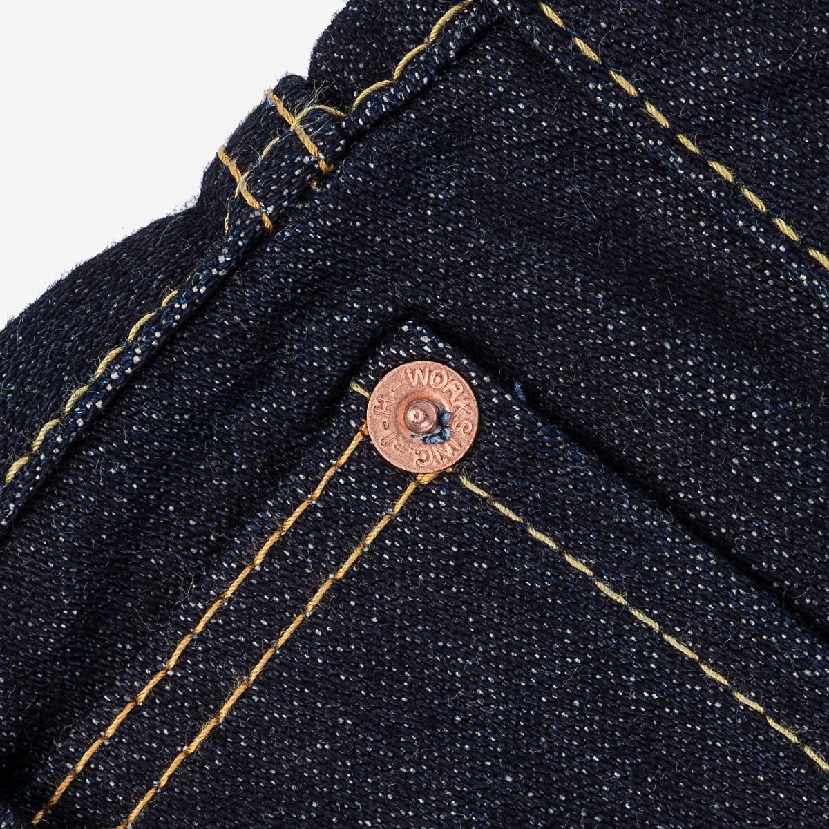 IH-666SBR-14 14oz Broken Twill Selvedge Denim Slim Straight Cut Jeans - Indigo - 10