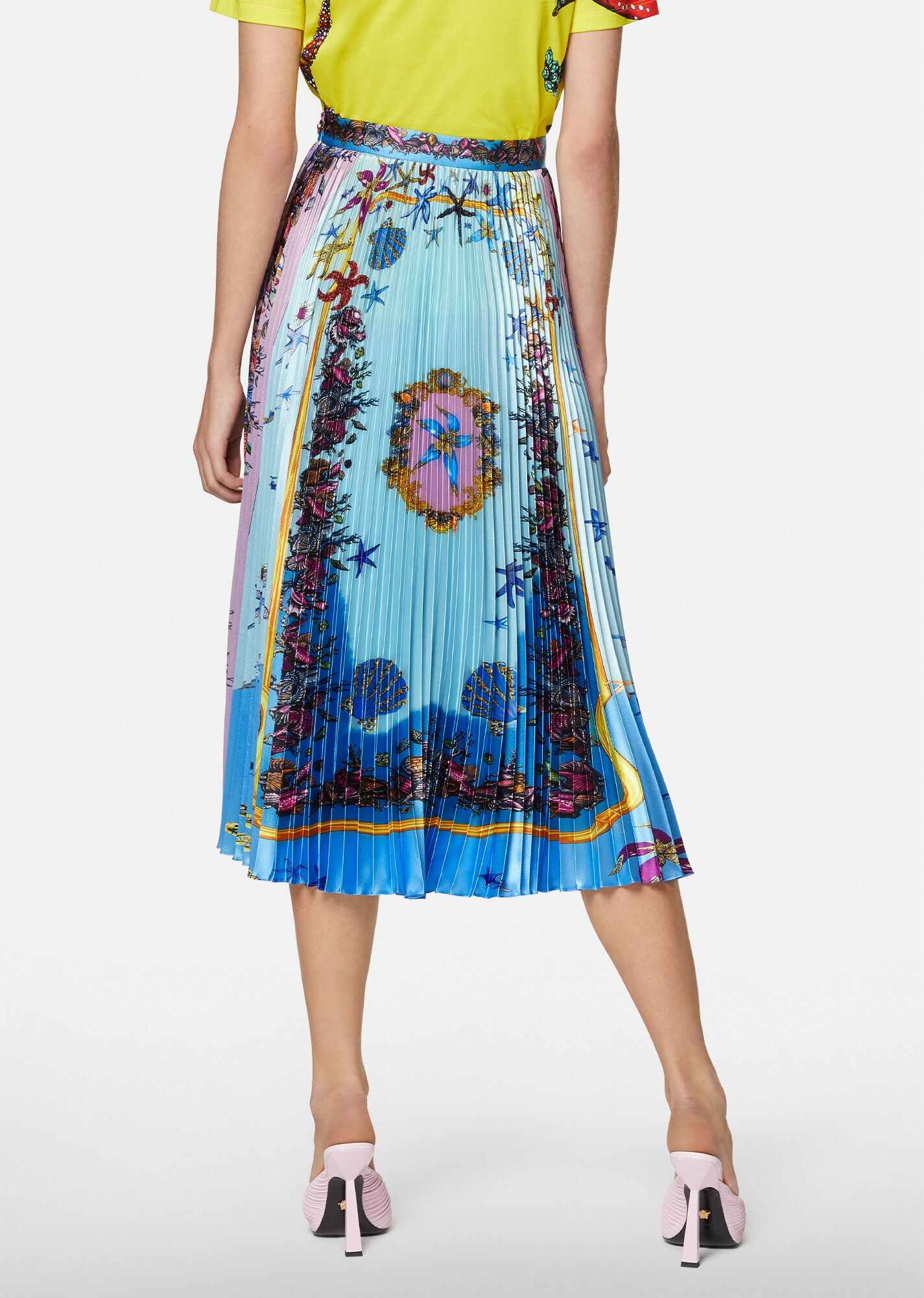 Trésor de la Mer Print Pleated Midi Skirt - 3