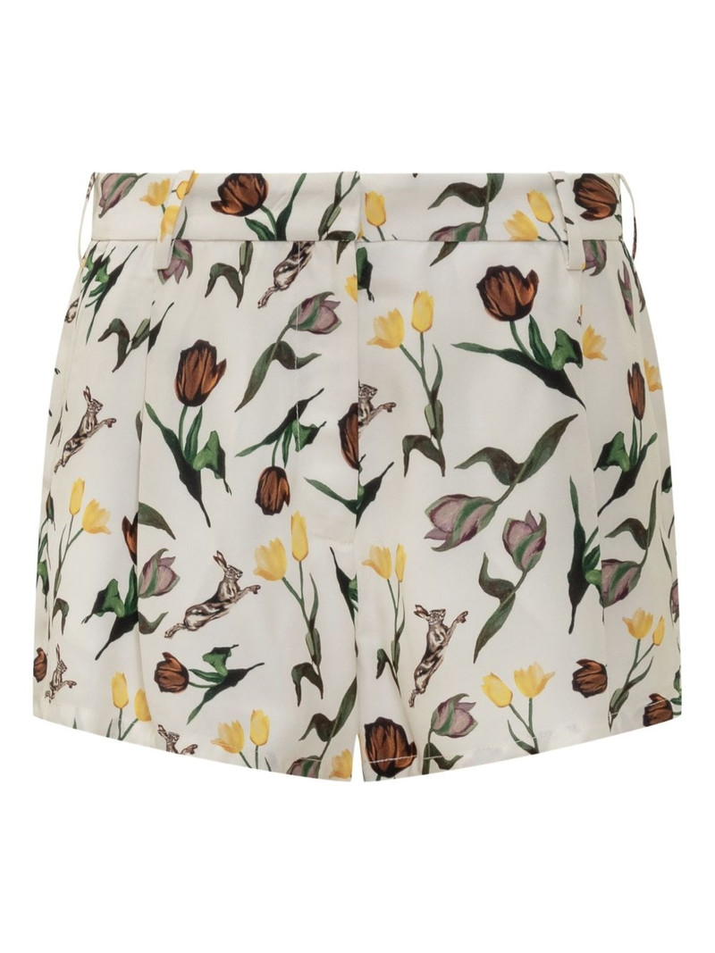 tulip hares-print shorts 1
