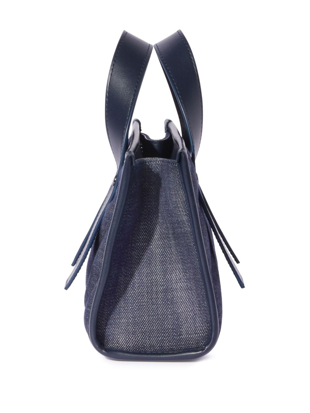 quilted denim tote bag - 5