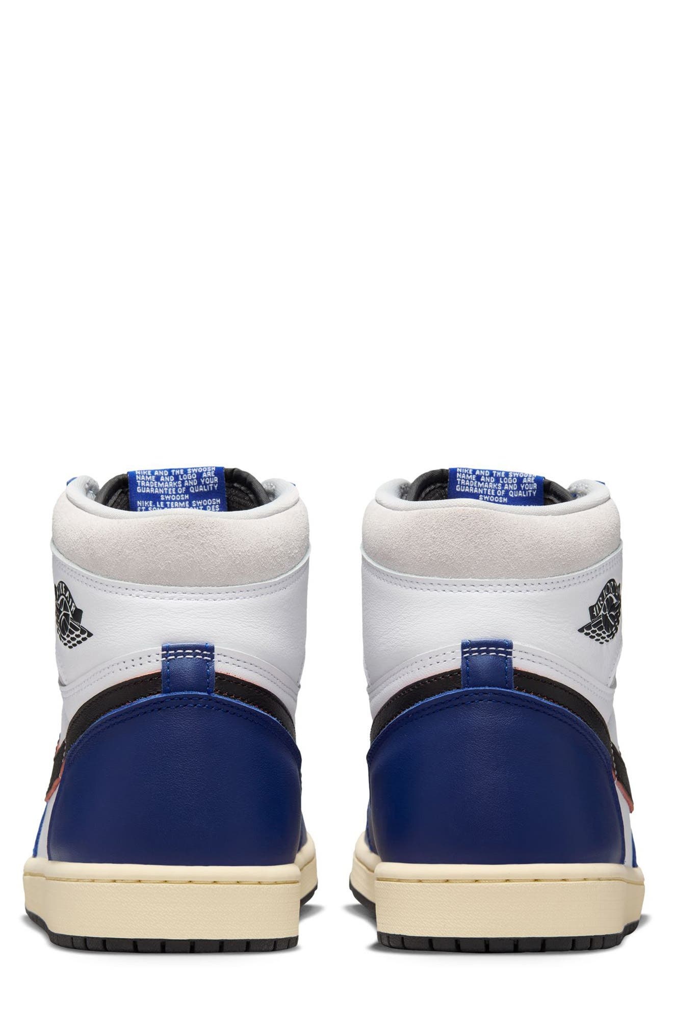 Air Jordan 1 Retro High Top Basketball Sneaker in 100 White/black at Nordstrom - 6