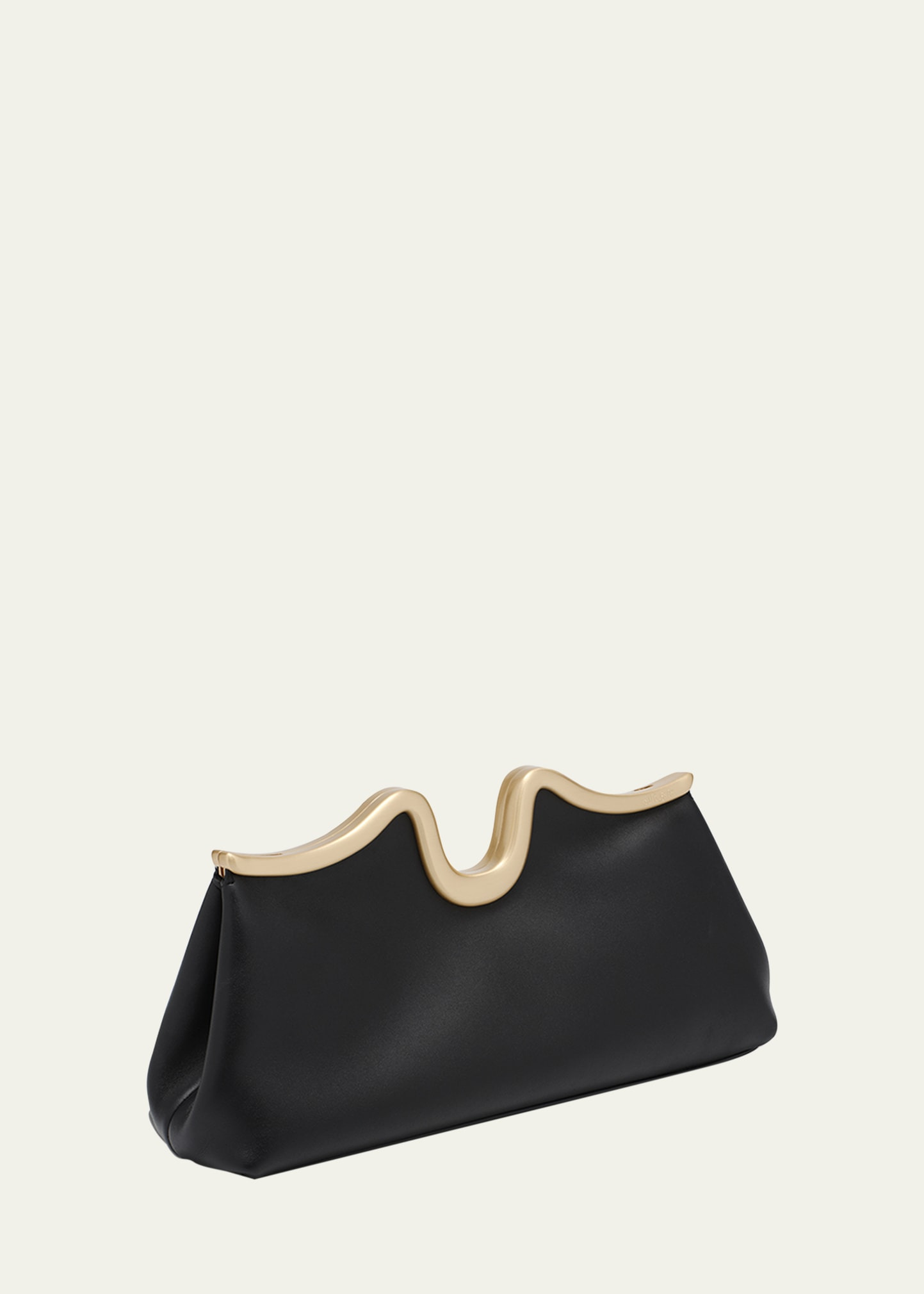Valma Sculptural Leather Clutch Bag - 3