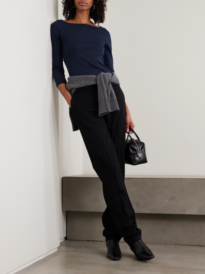 FLORE FLORE Steffi Ribbed Organic Cotton-jersey T-shirt outlook