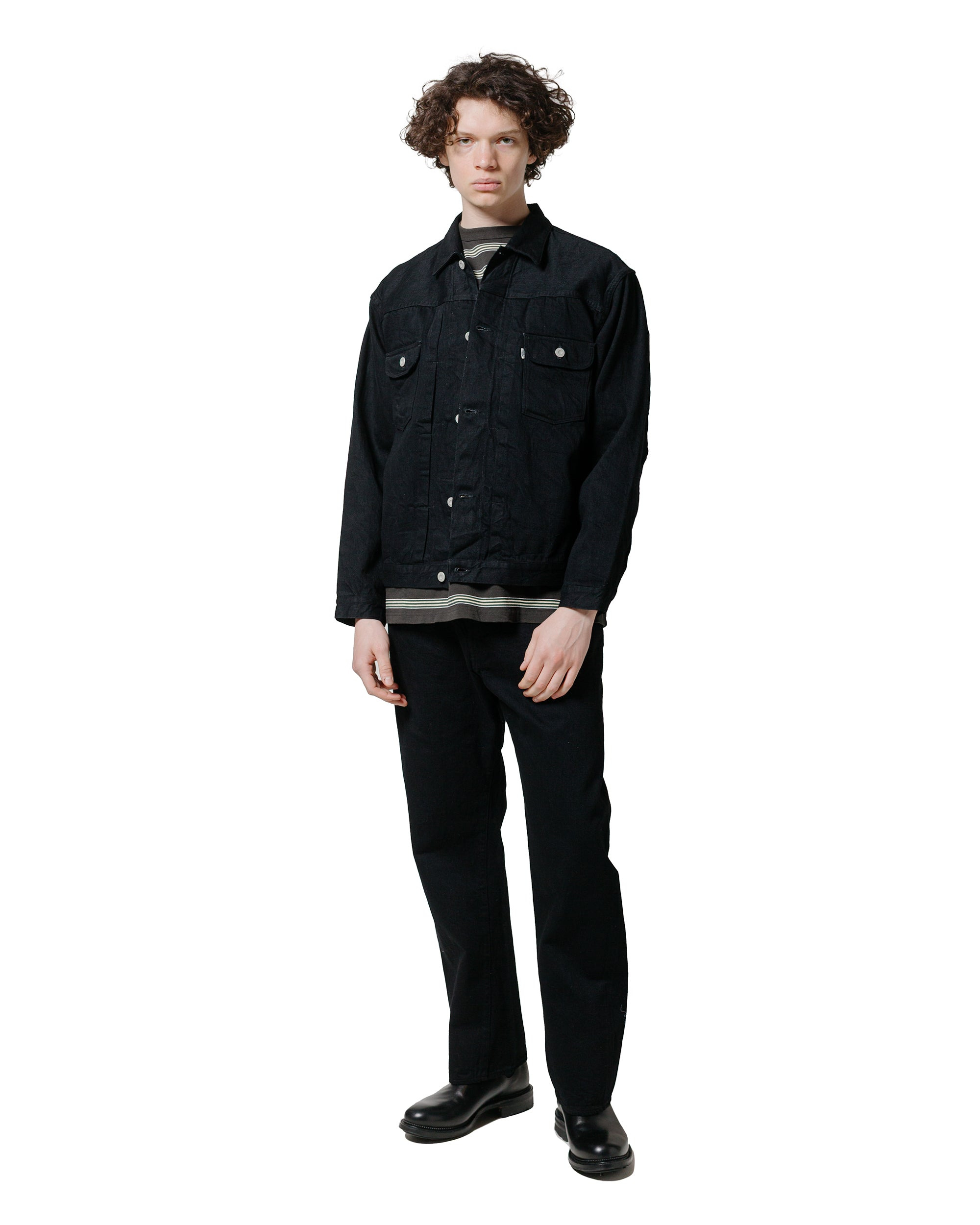 Border Long Sleeve Top Graphite/Yellow - 4