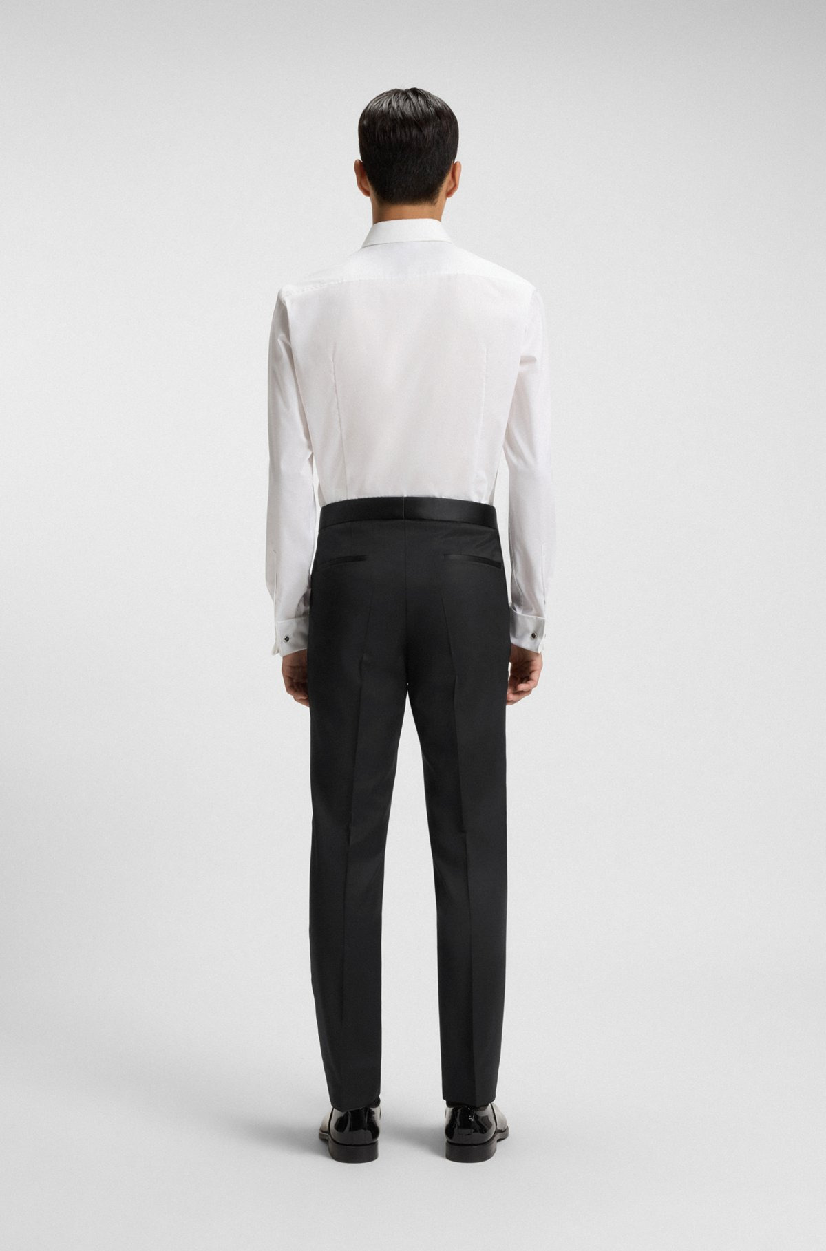 TUXEDO TROUSERS IN VIRGIN-WOOL SERGE - 4
