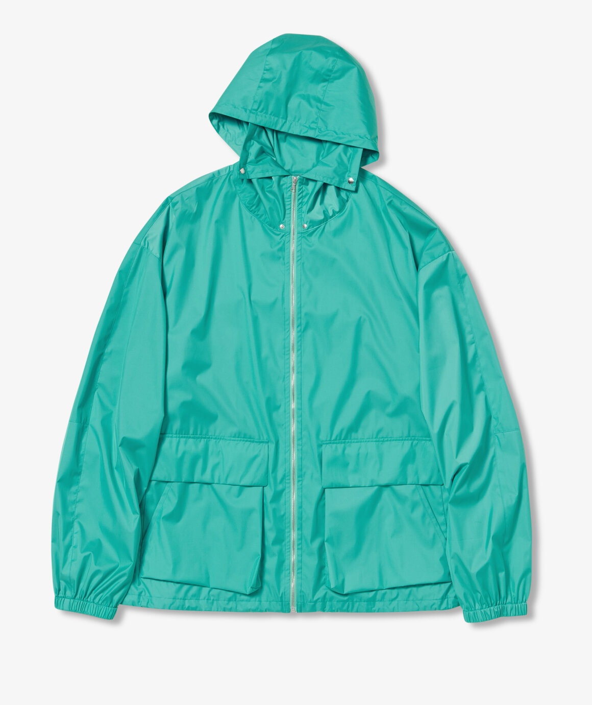 AURALEE Hard Twist Polyester Satin Laminate Zip Blouson