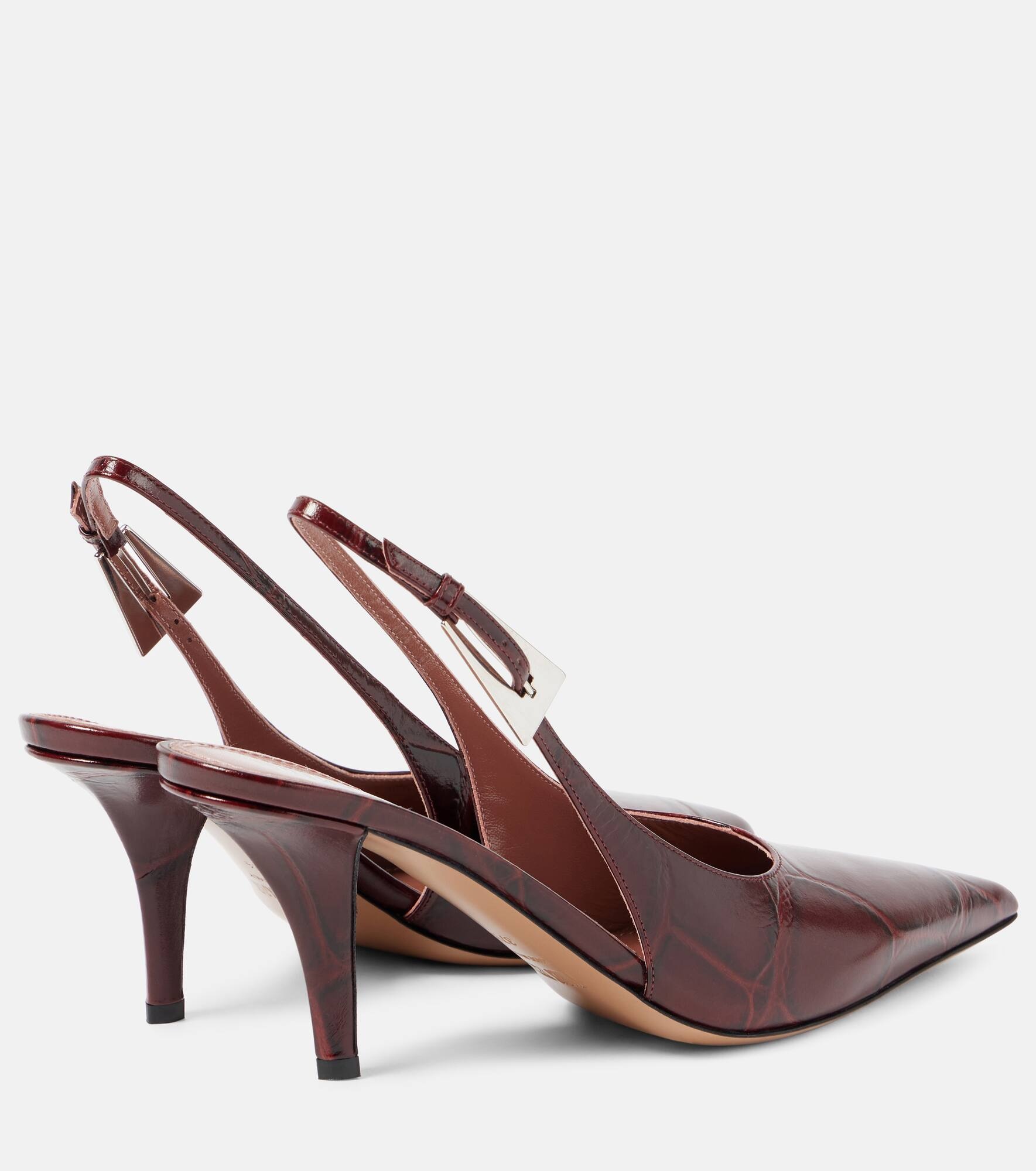 Jessica 75 leather slingback pumps - 3