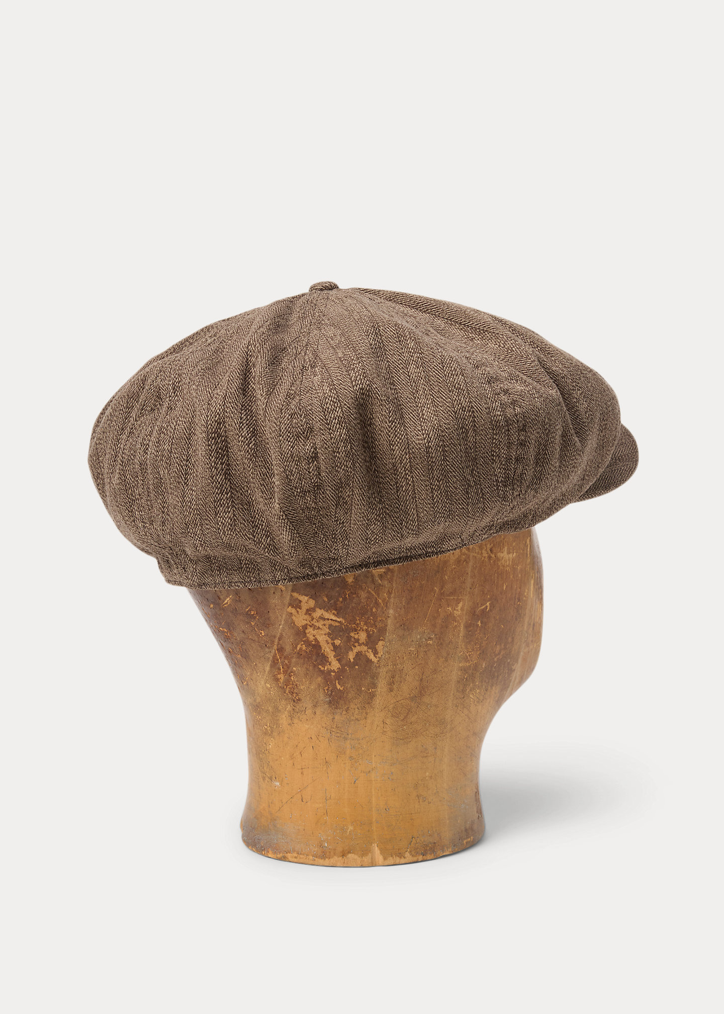 Striped Herringbone Twill Newsboy Cap - 2