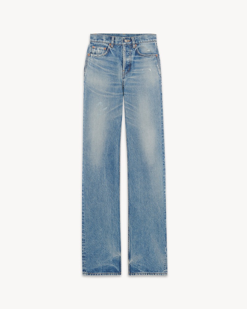 LONG STRAIGHT JEANS IN CHARLOTTE BLUE DENIM 1