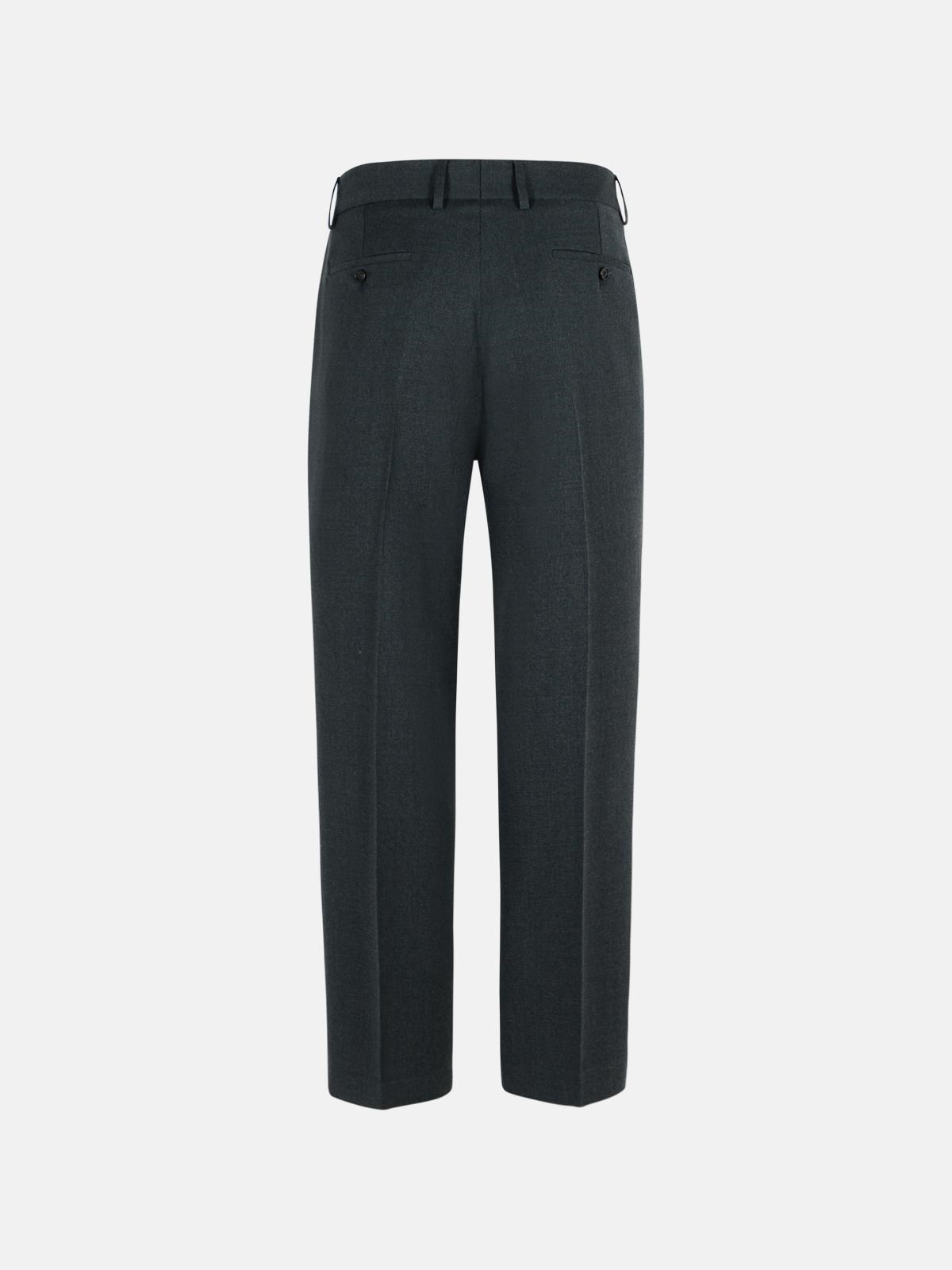 GREY VIRGIN WOOL TROUSERS - 3