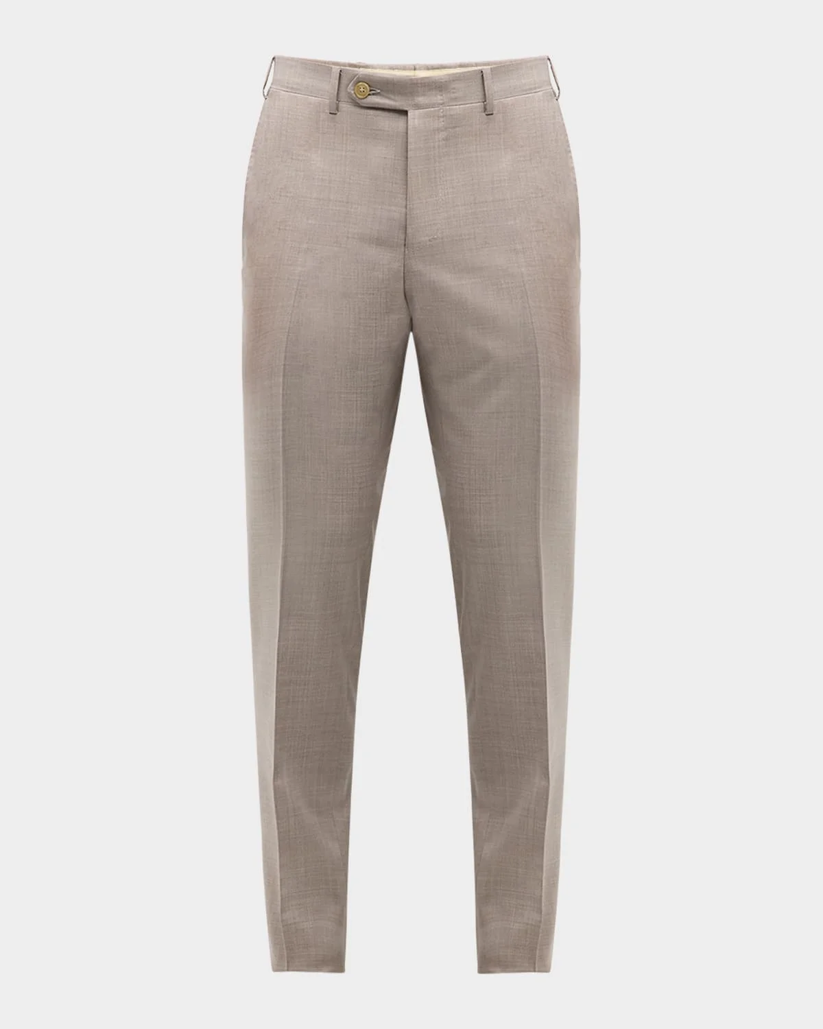 Men's Solid 150s Wool Twill Pants - 1