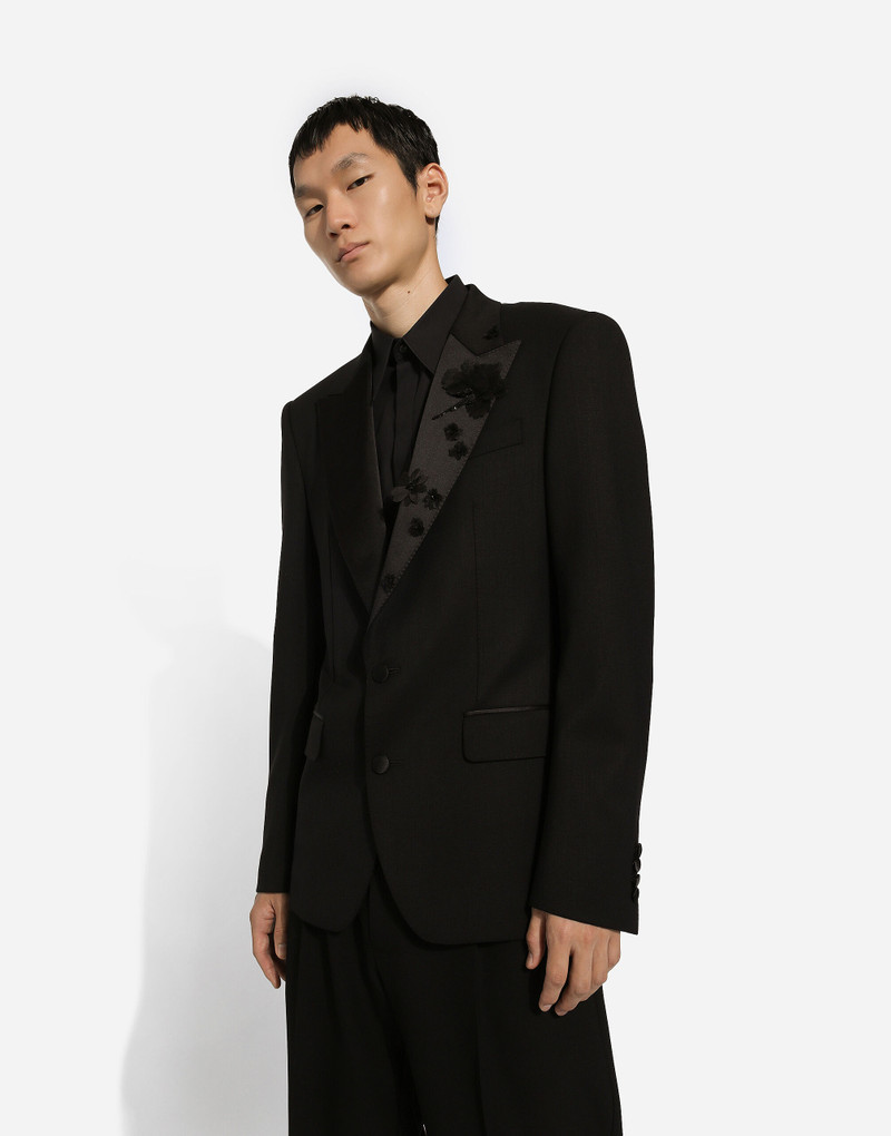 Embroidered single-breasted Sicilia-fit jacket 4