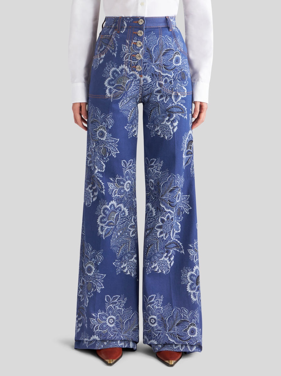 PRINTED FLARED JEANS - 2