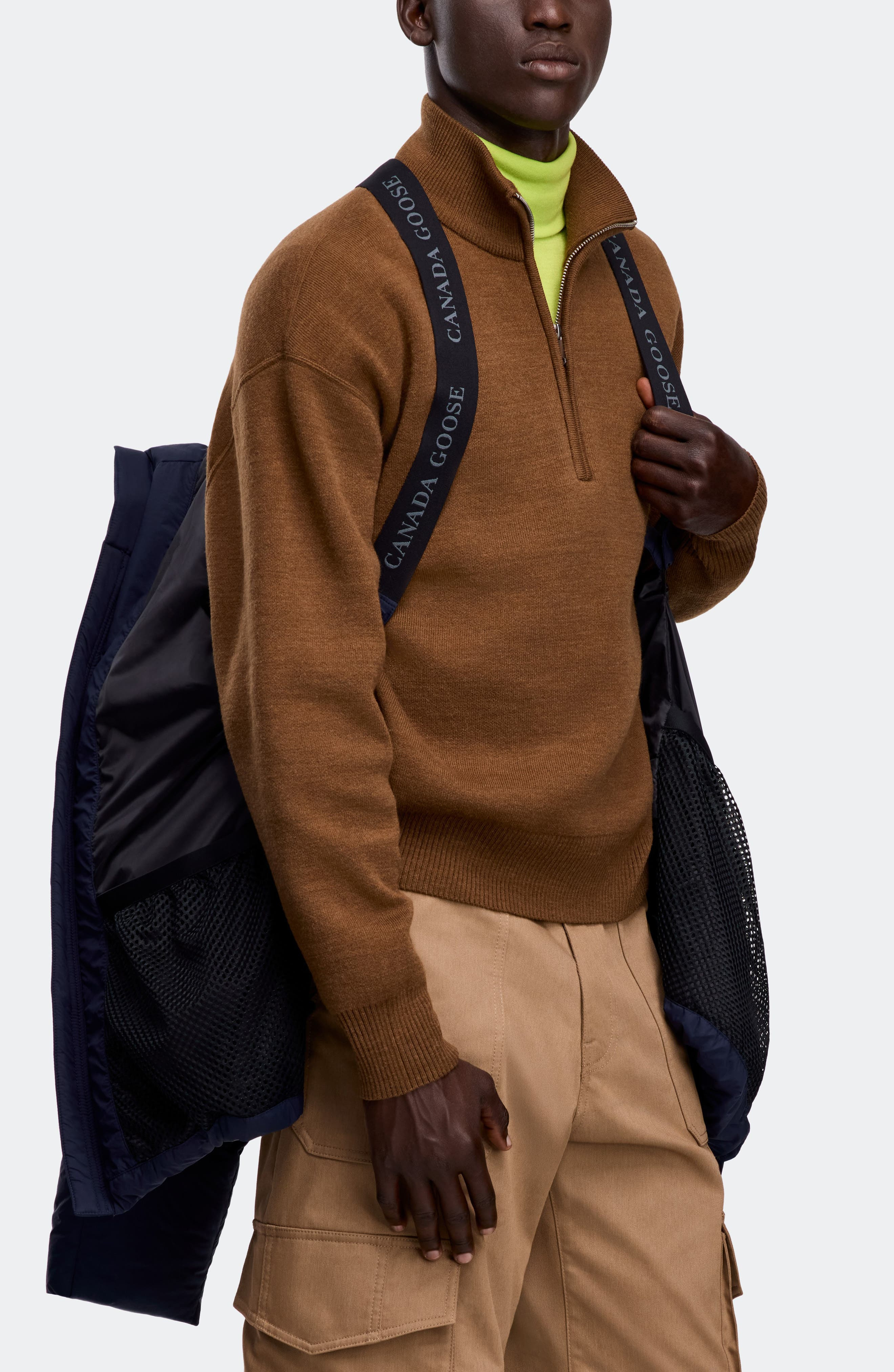 Canada Goose Crofton Water Resistant Packable 750 Fill Power Down Hooded Jacket in Atlantic Navy - 7