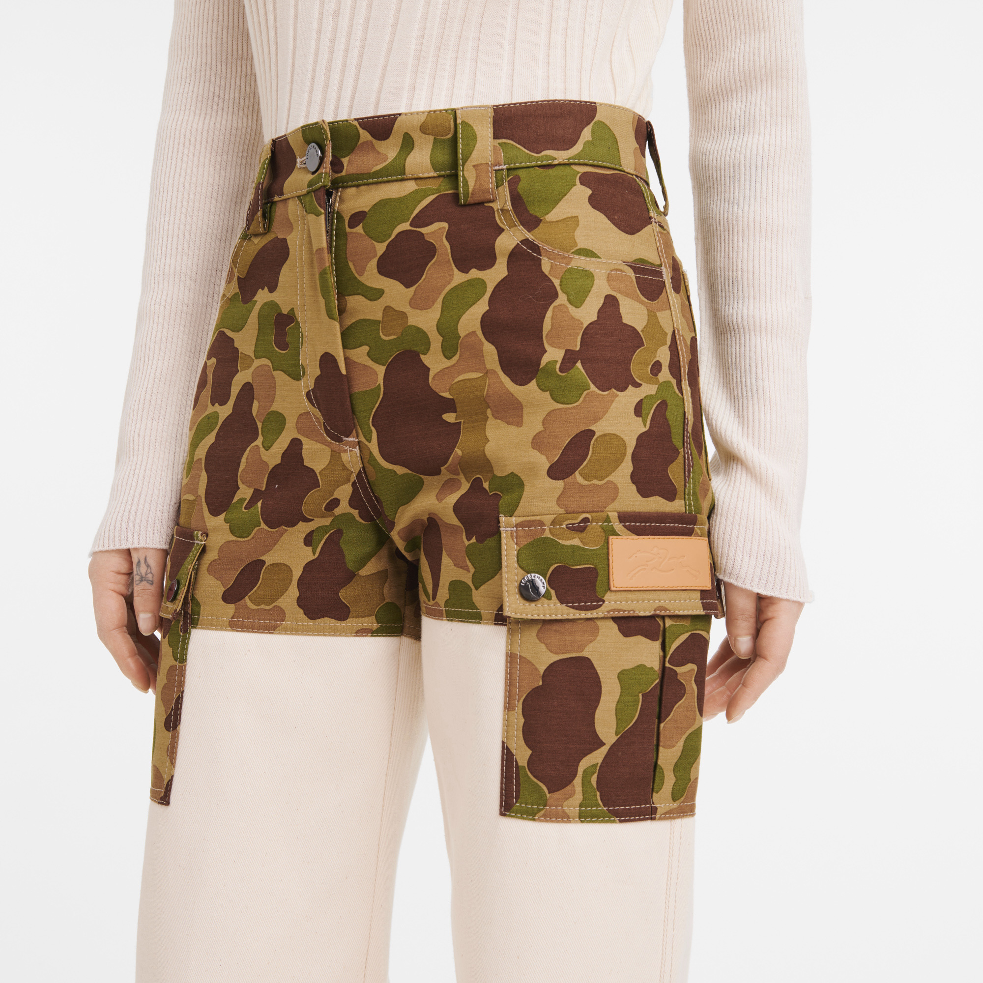 Fall-Winter 2023 Collection Trousers Khaki/Ecru - OTHER - 3