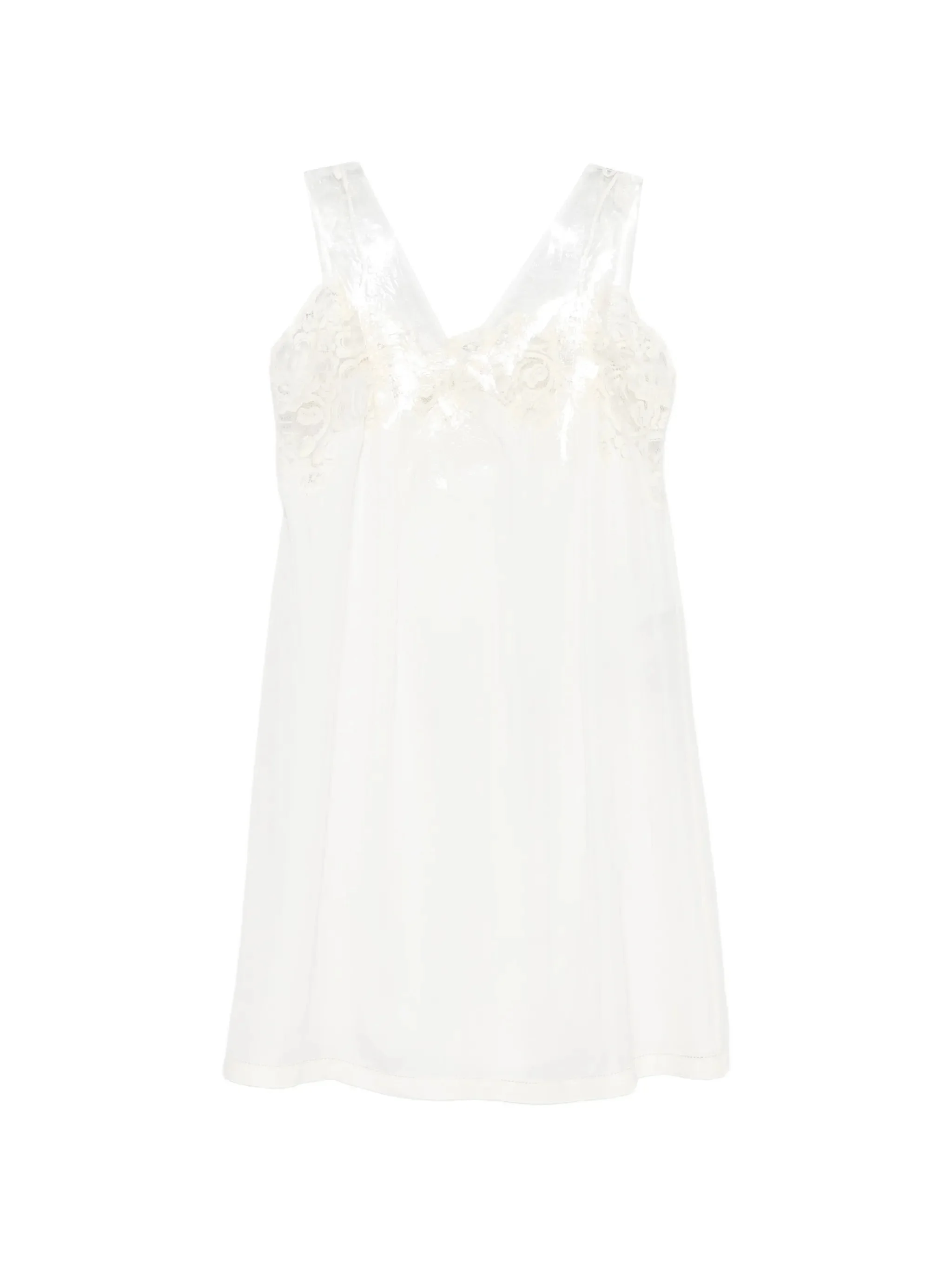 Maison Margiela Lace-trim Tulle-overlay Dress - 1