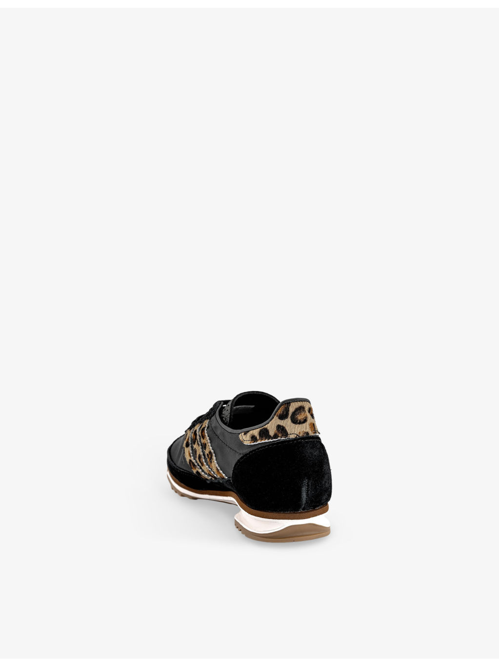 SL 72 Leopard Nylon-Suede Trainers - 4