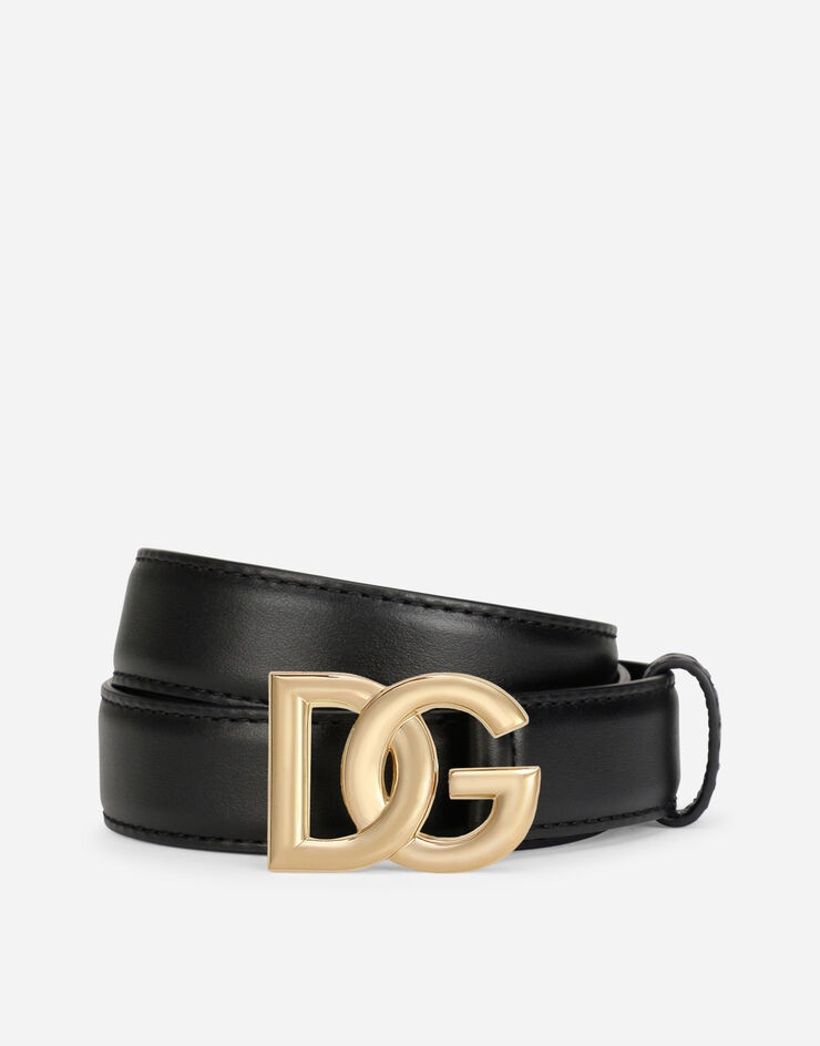 Calfskin belt with DG logo - 1