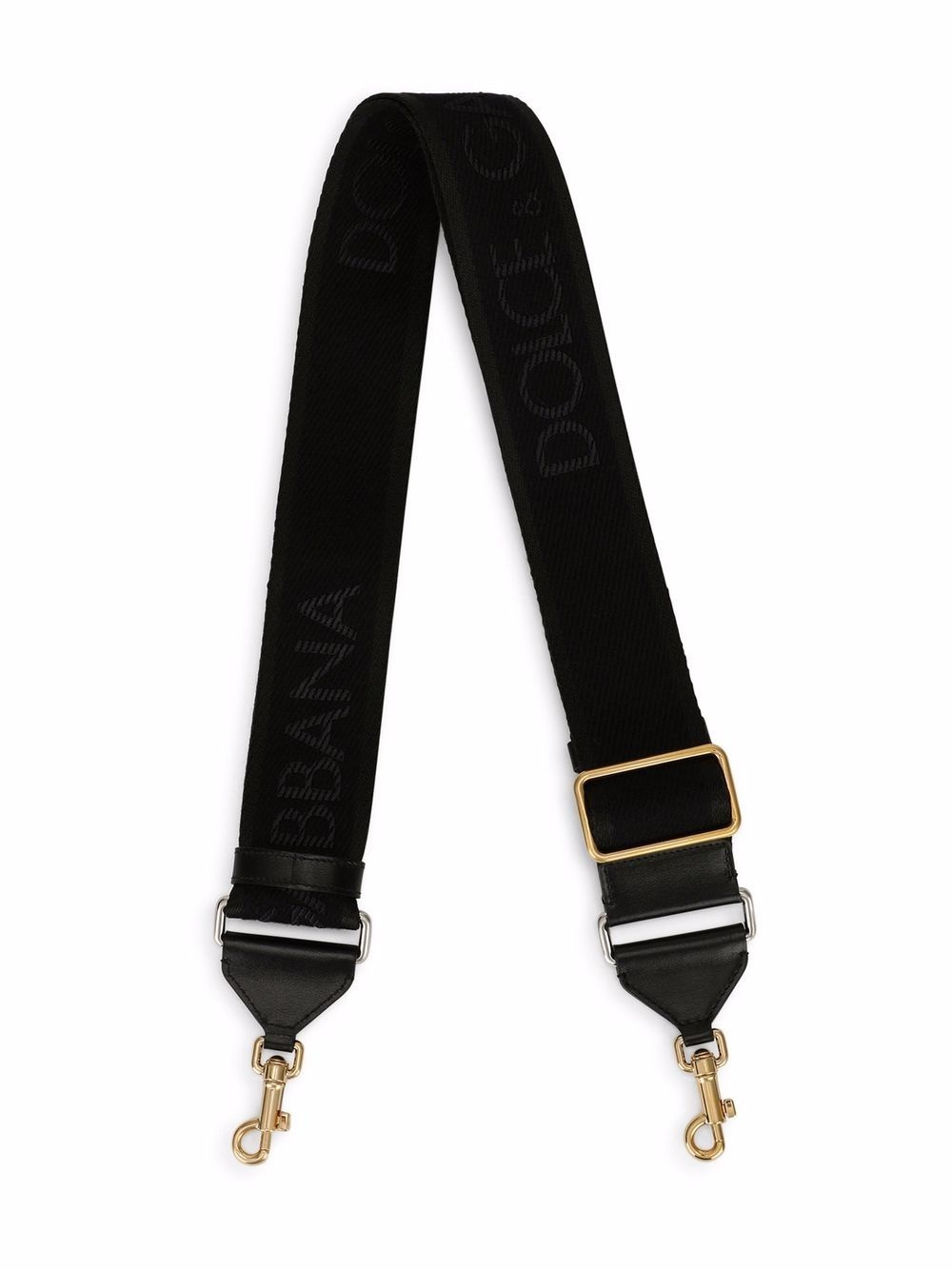 leather-trim logo print strap - 1