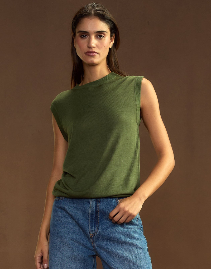 CYNTHIA ROWLEY Mica Sleeveless Knit Top outlook