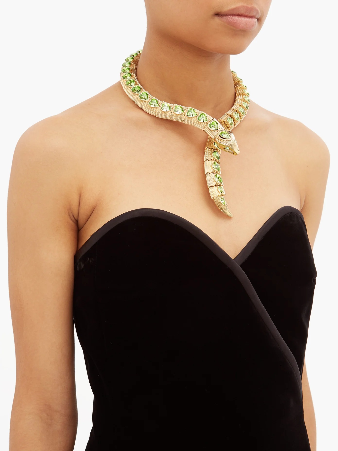 Crystal-embellished snake necklace - 2