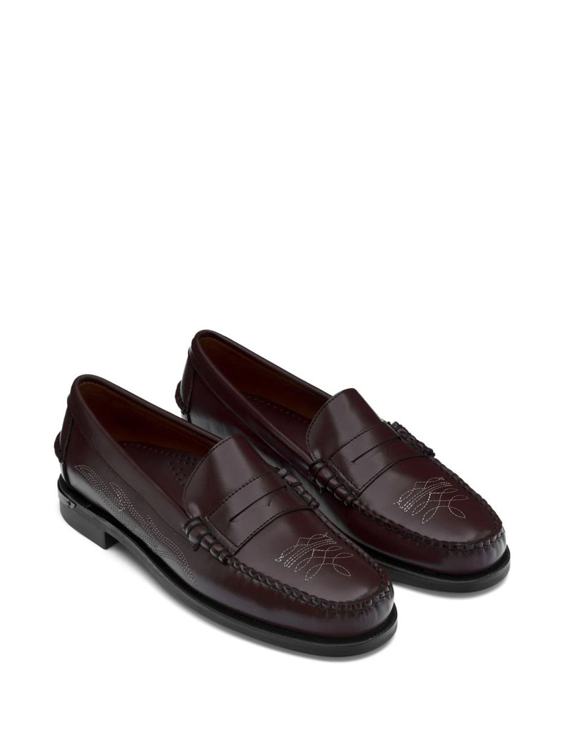 SEBAGO Dan El Paso embroidered penny loafers outlook