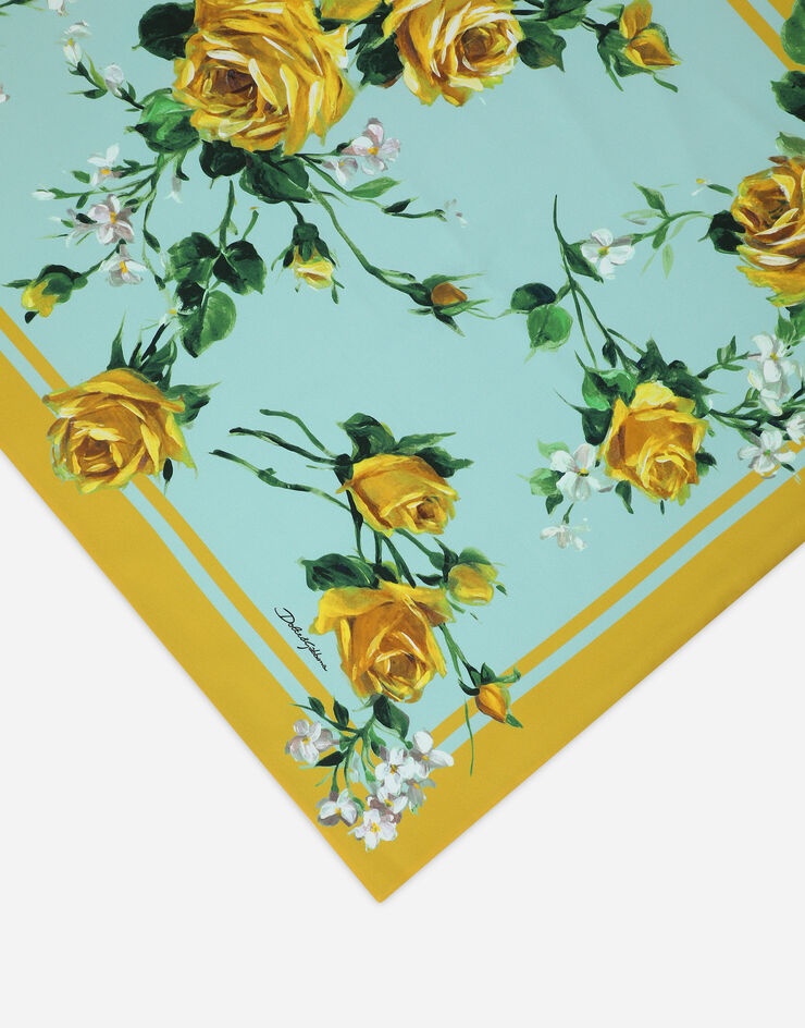 Rose-print charmeuse hijab - 5