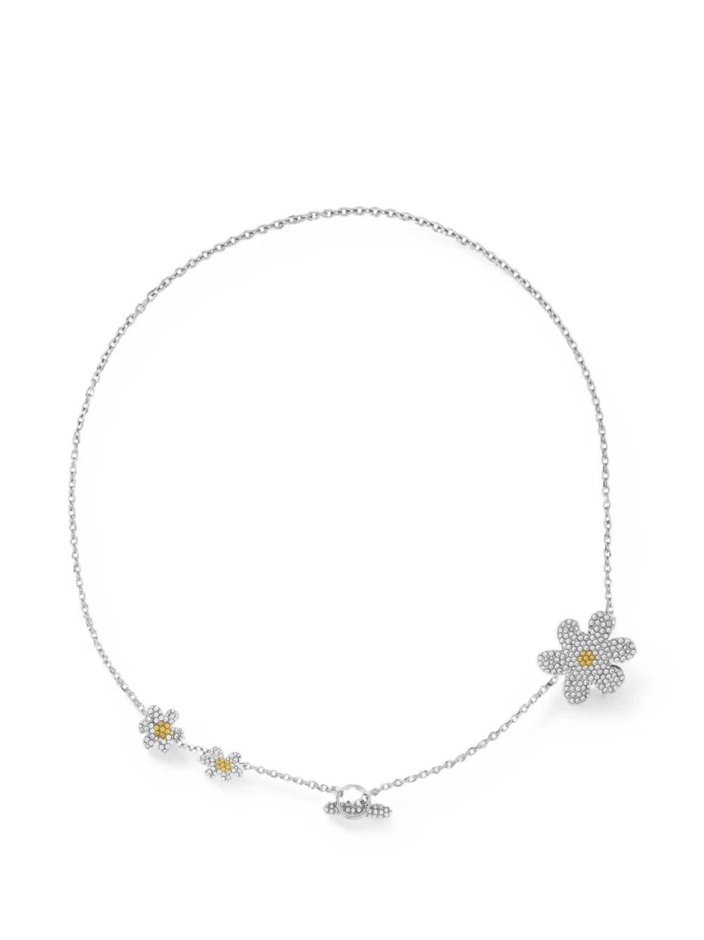 Daisy crystal-embellished flower necklace - 1