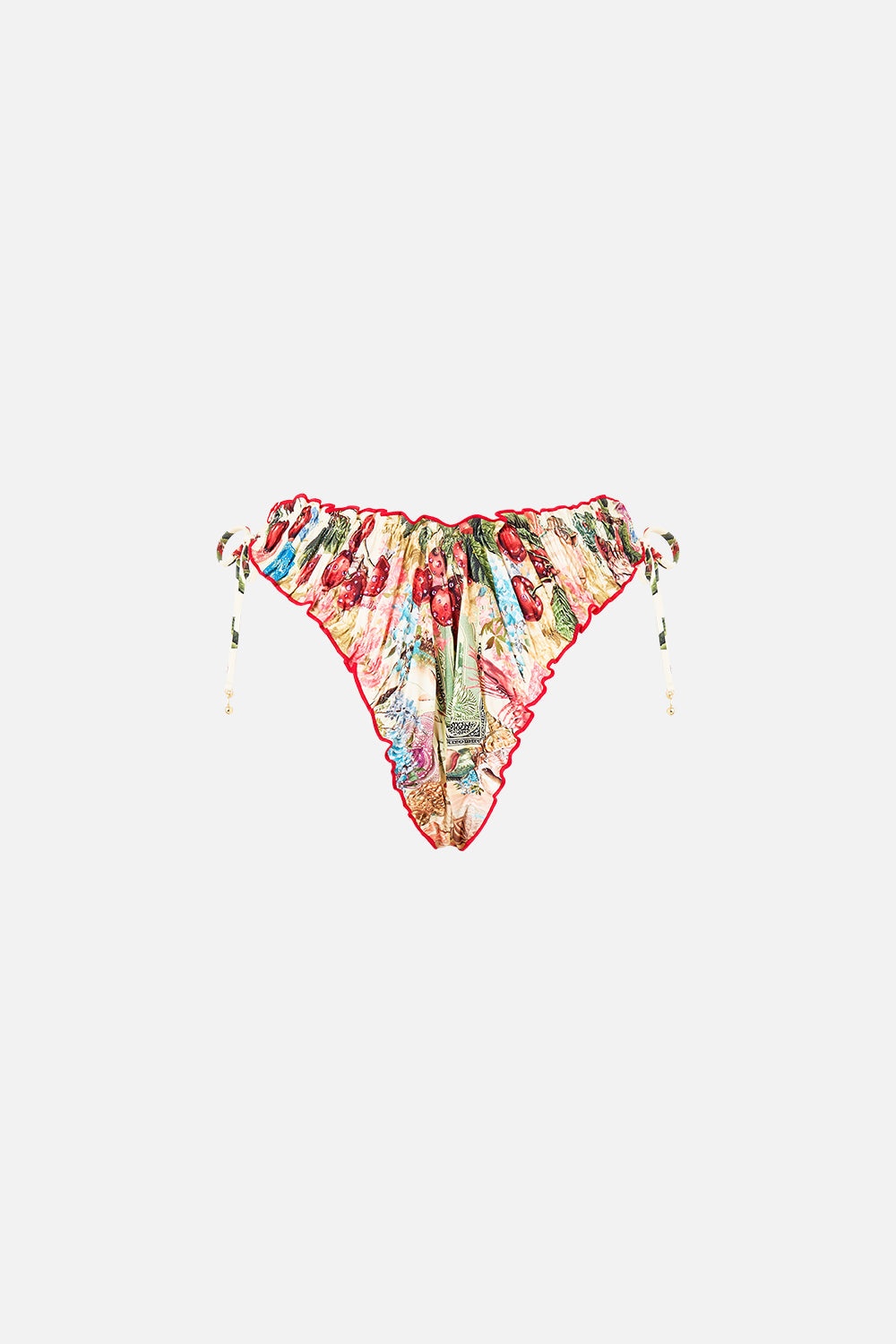 RUCHED SKIMPY BIKINI BOTTOM WITH TIE SIDES - 7