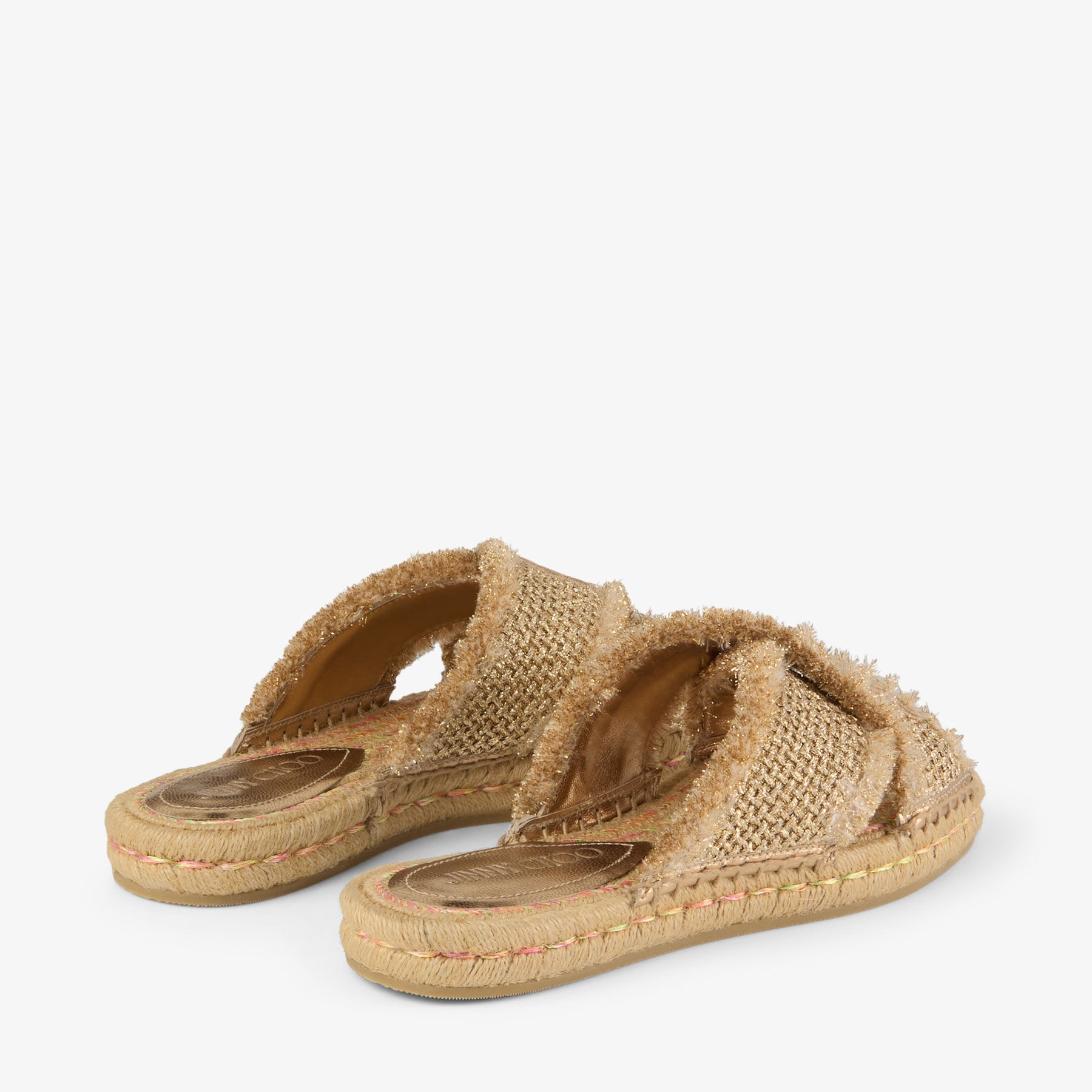 Aciel Sandal Flat
Gold Woven Fabric Sandals - 4