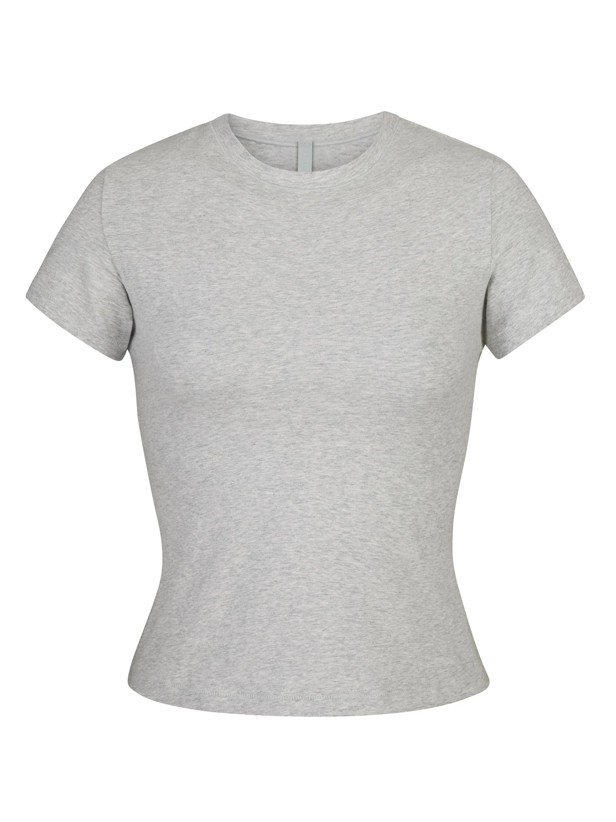 Women's Cotton Jersey T-Shirt - Light Heather Grey - 1