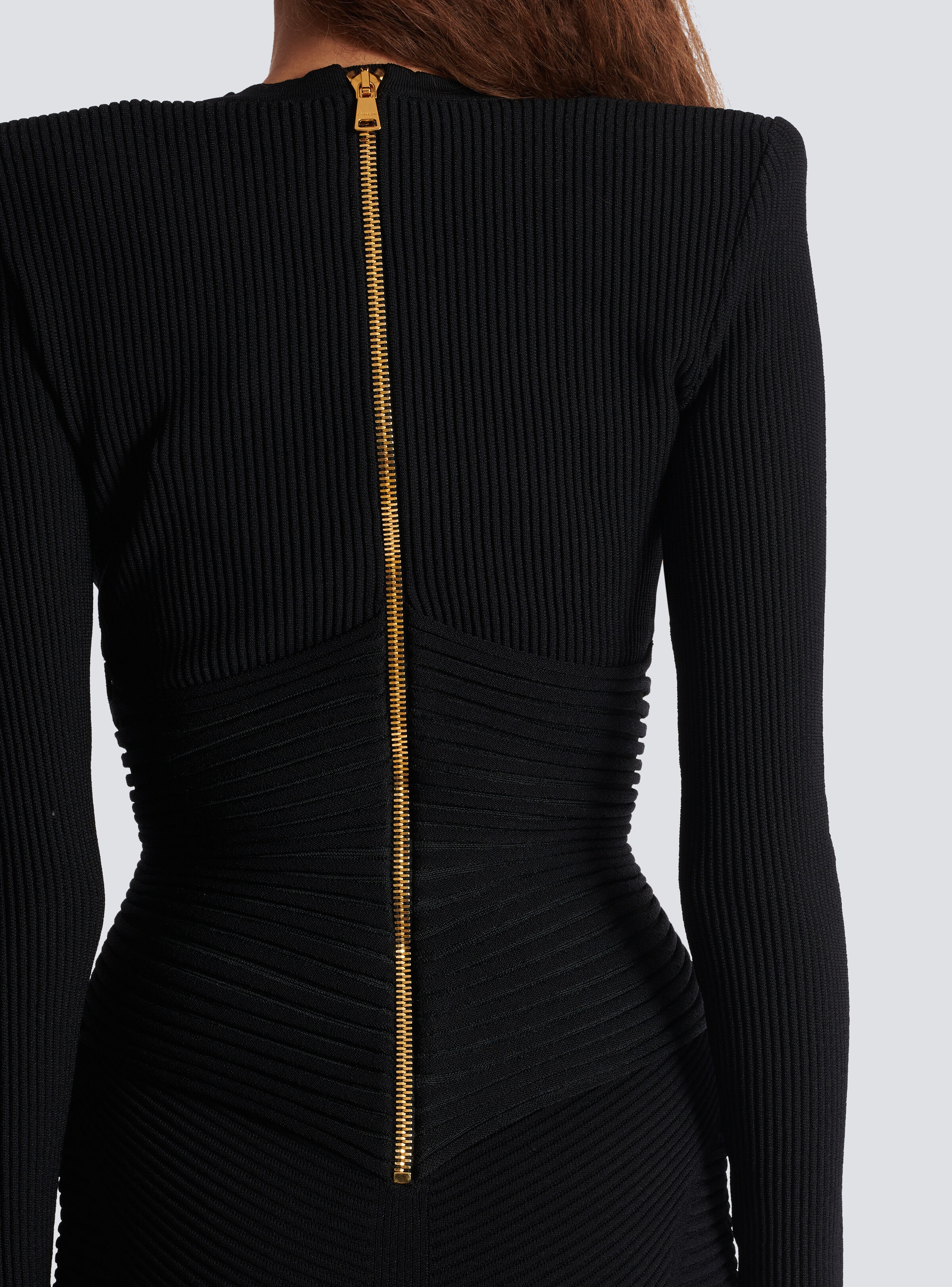Short ribbed knit bodycon dress - 6