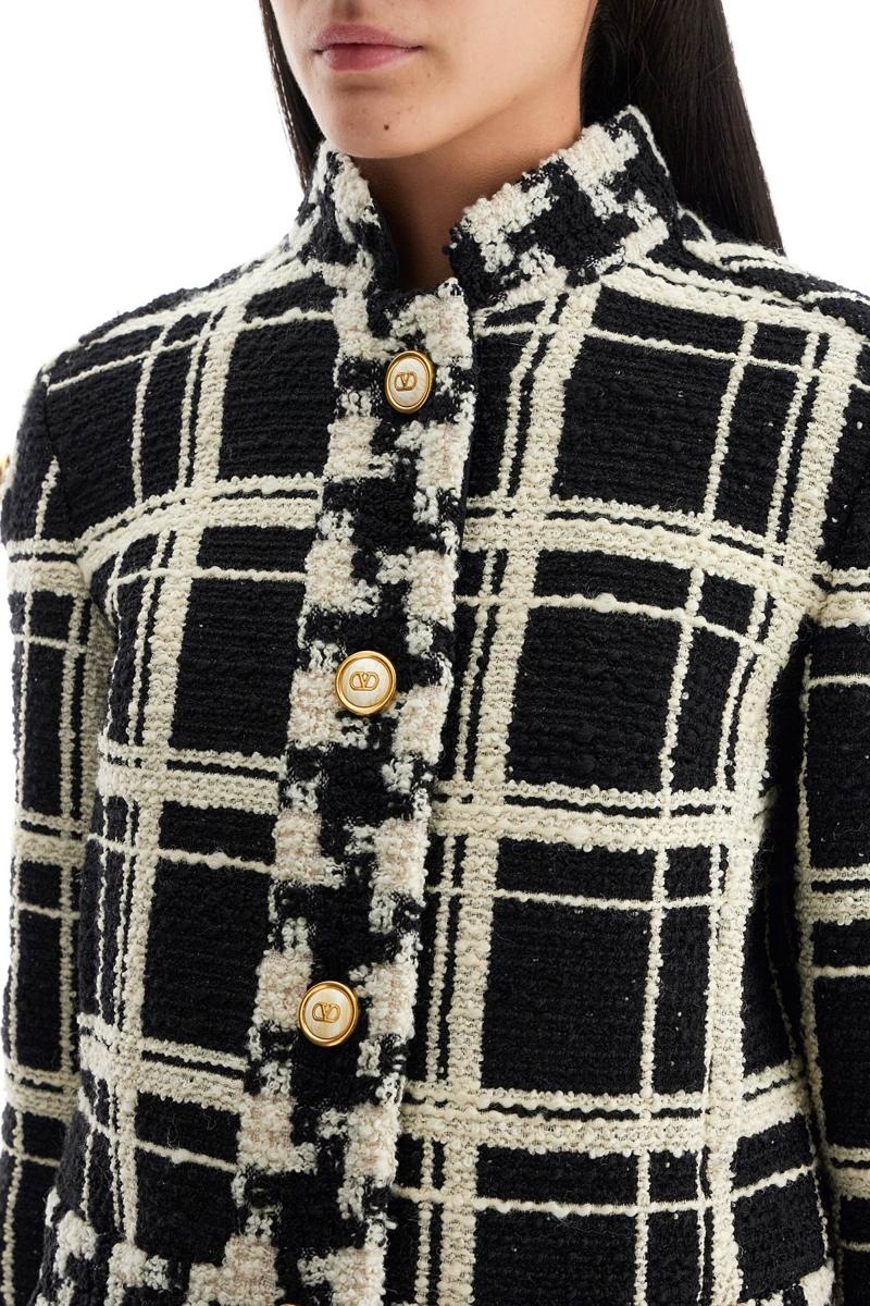 【関税＆送料込み】Valentino Garavani Macro Check Tweed Min Valentino Garavani Macro Check Tweed Caban – Ellie Belle