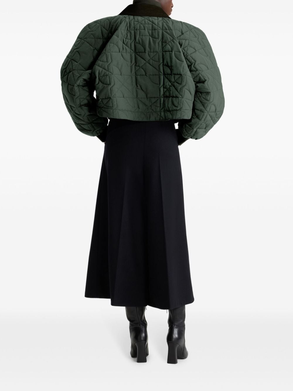 cropped quilted bomber jacket - 3