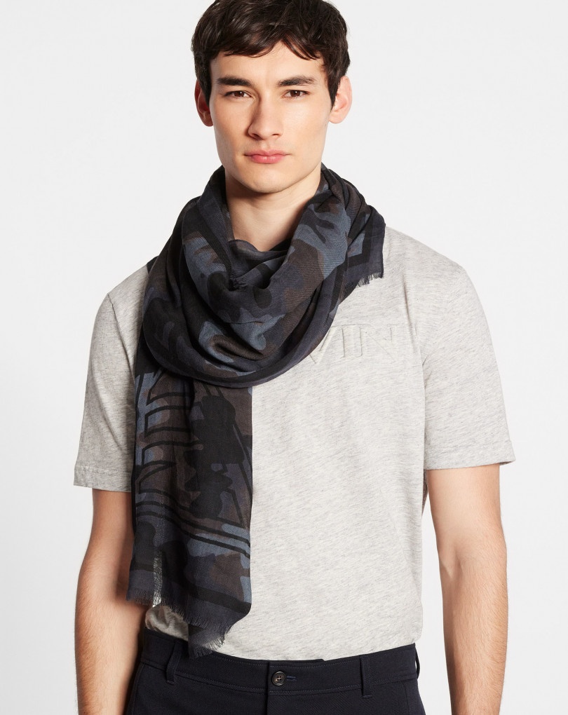 CAMOUFLAGE CASHMERE SCARF - 4