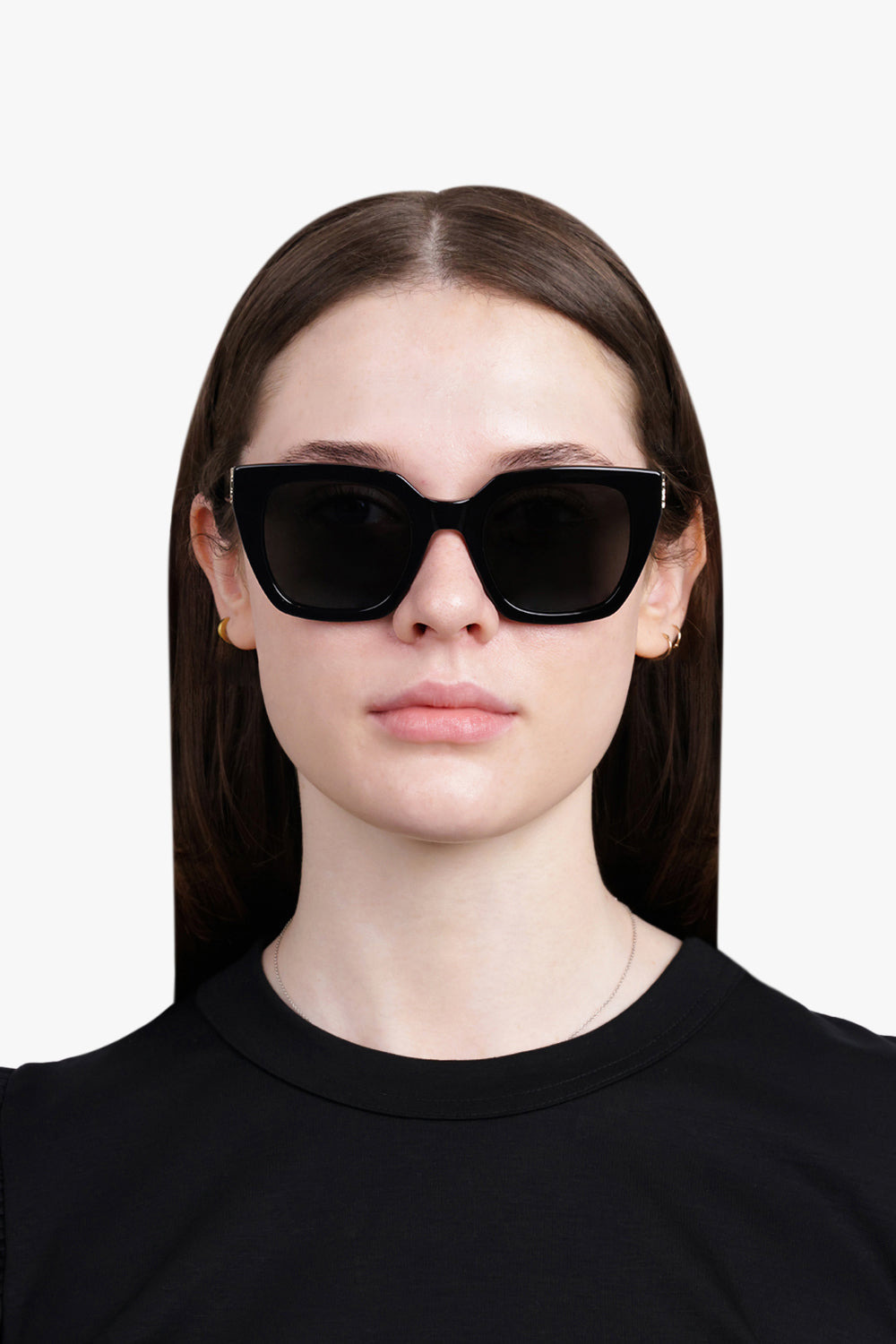 SL M143/F SQUARE FRAME SUNGLASSES | BLACK - 4
