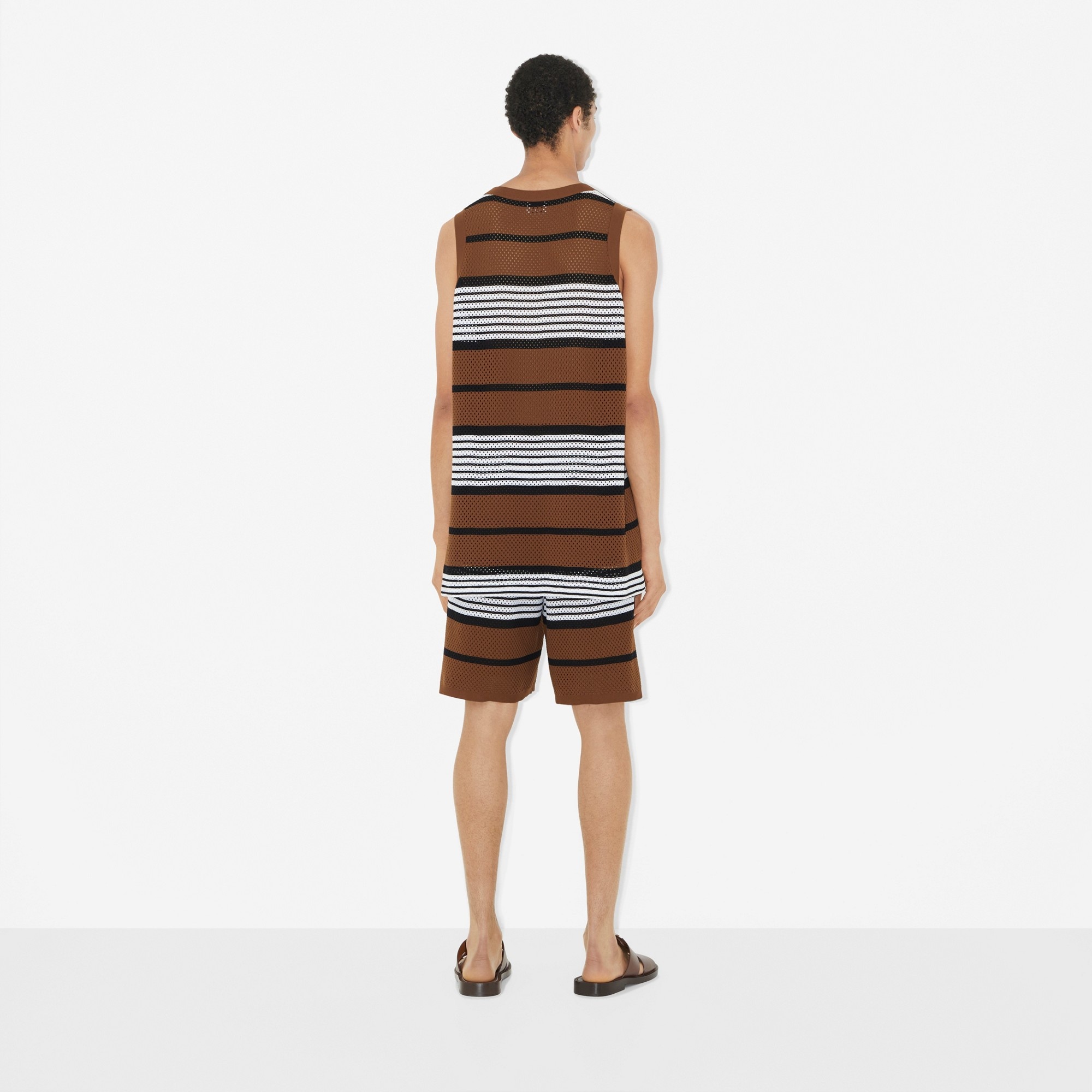 Stripe Print Nylon Vest - 4