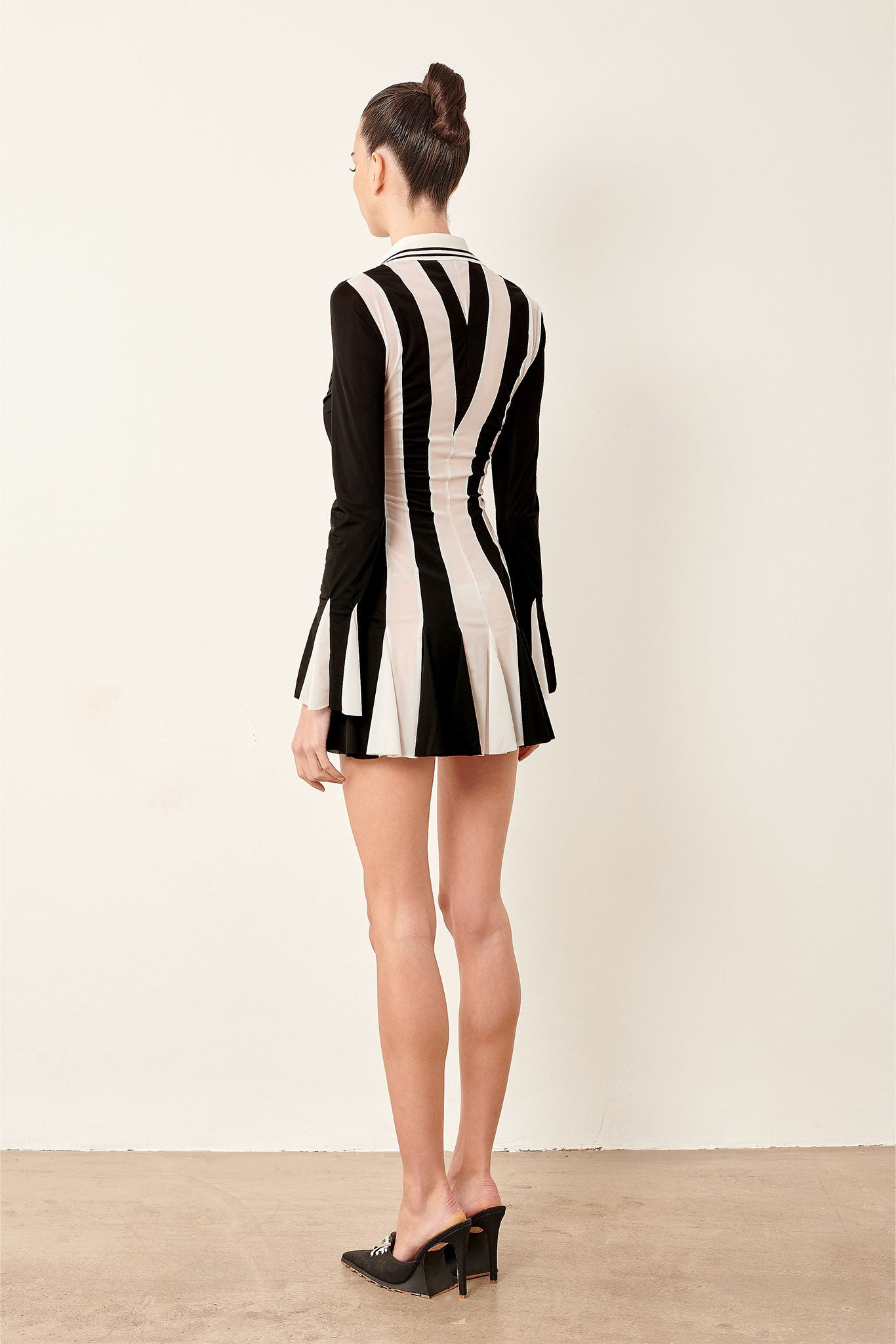 DAKOTA DRESS BLACK/WHITE STRIPE - 7