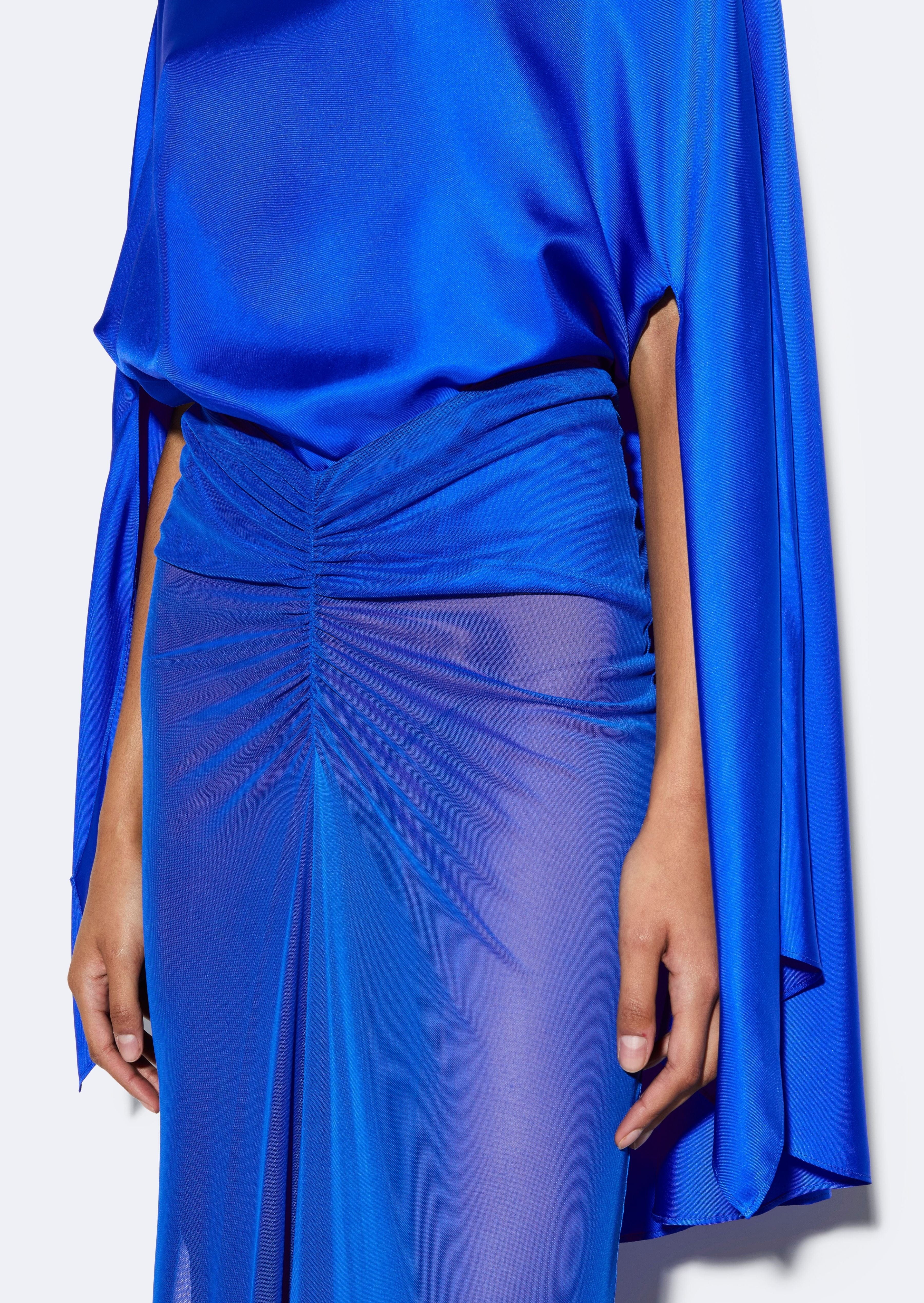Mesh Ruched Maxi Skirt - 4